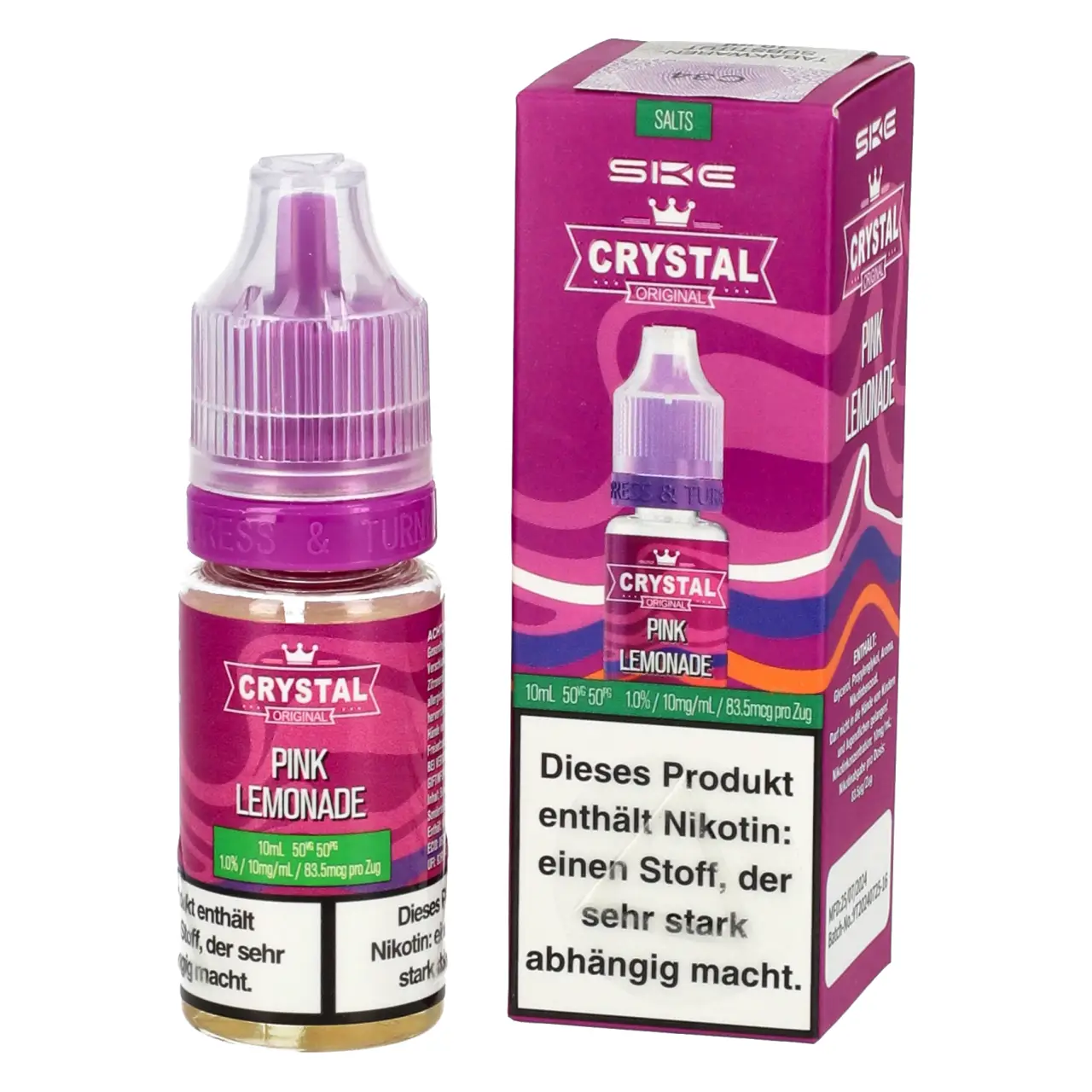 SKE Crystal Zitrone Himbeere Limonade (Pink Lemonade) Nikotinsalz Liquid, 10ml SKE Crystal Pink Lemonade Nikotinsalz Liquid