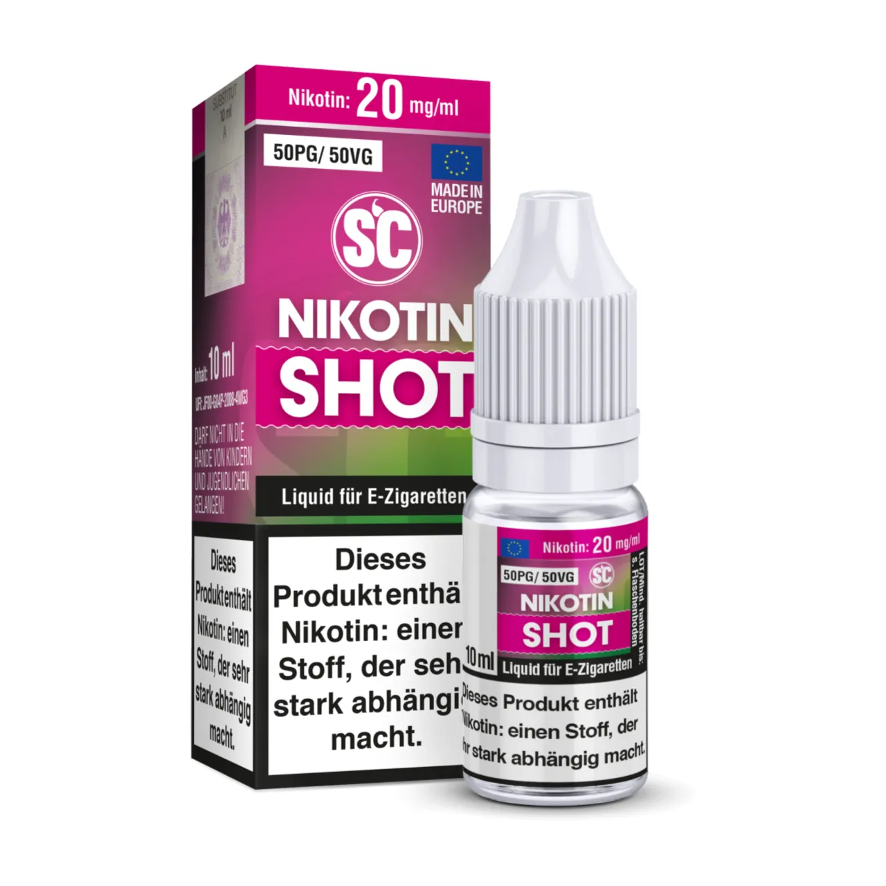 SC Nikotin Shot - 50PG/50VG - 20mg/ml - 10 ml SC Nikotin Shot 50PG:50VG, 10ml