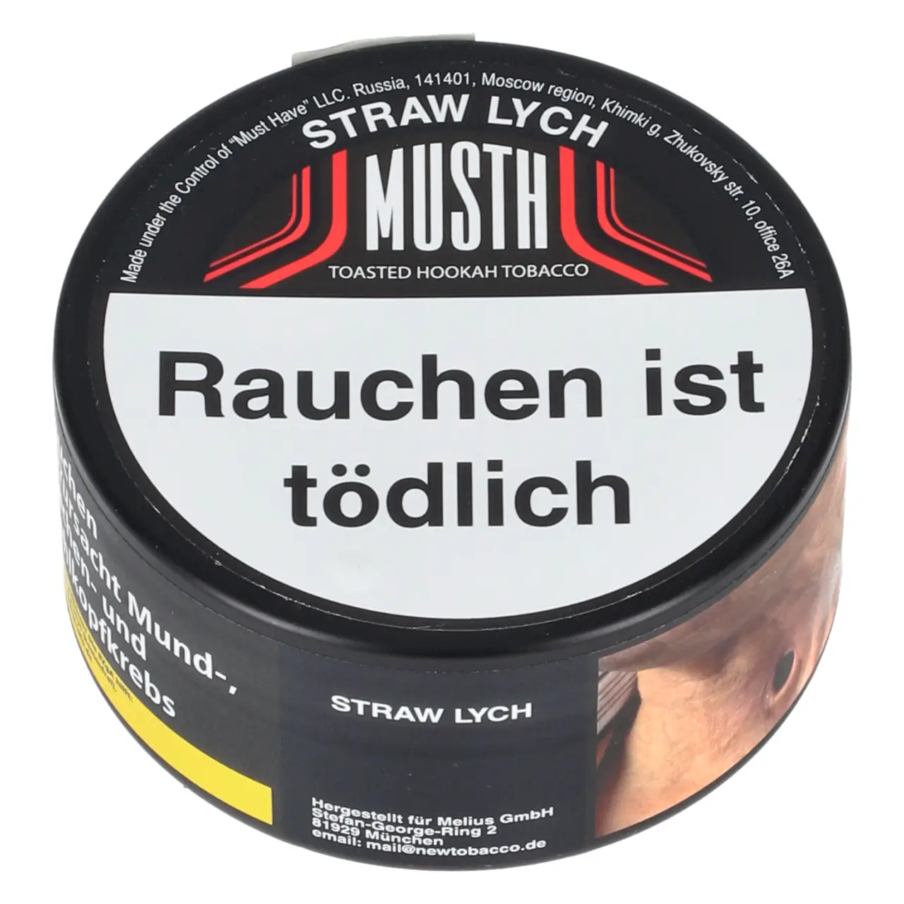 MustH Straw Lych - Erdbeere Litschi - Darkblend Shisha Tabak 200g MustH Straw Lych Darkblend Shisha Tabak 200g