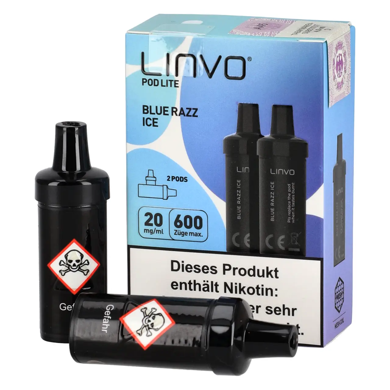 Blue Razz Ice - Linvo Pod Lite Prefilled Pod - 2er Packung