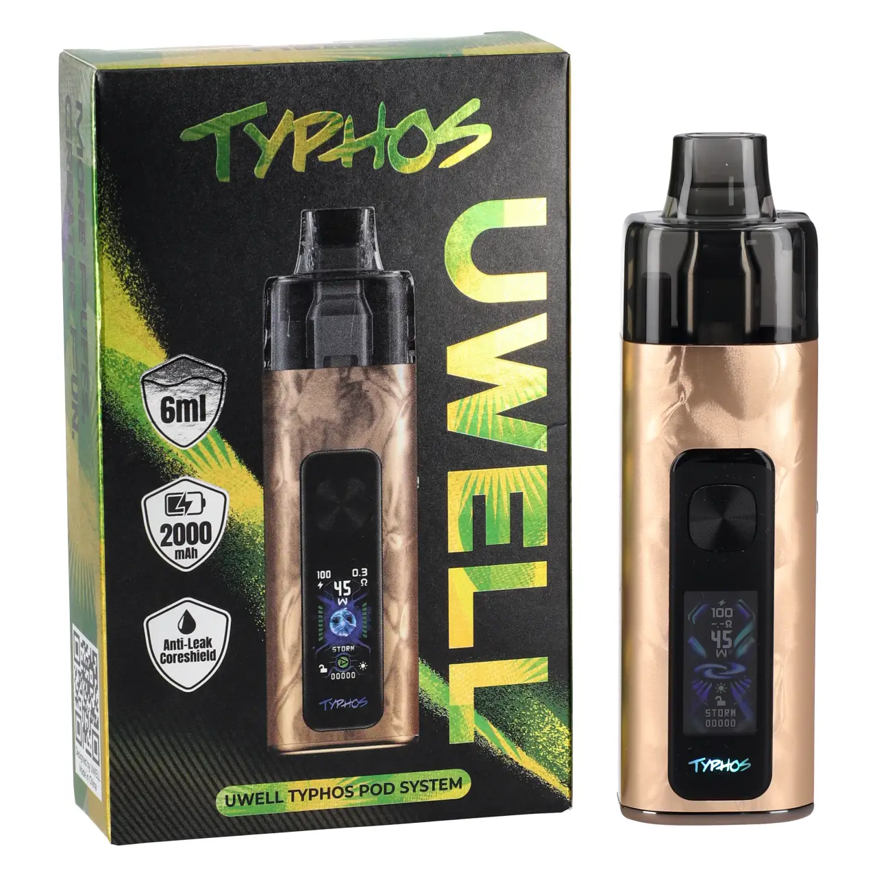 Uwell Typhos E-Zigarette - Dune Gold - mit Verpackung