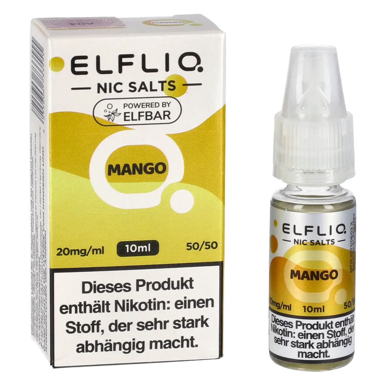 Mango - Elfliq by Elfbar Nikotinsalz Liquid für Mehrweg Vape - 10ml