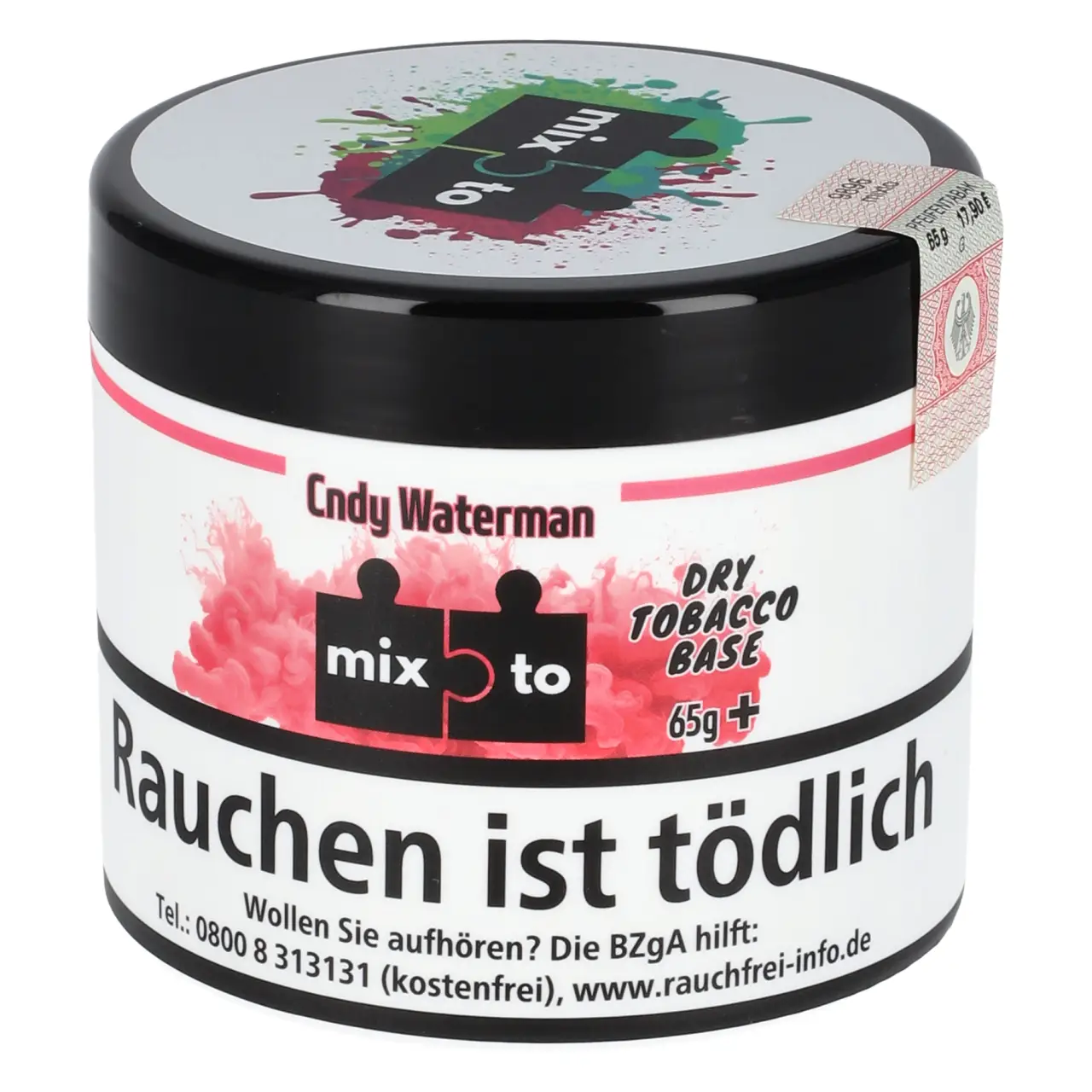 Mixto Wassermelone Minze Bonbon (Cndy Waterman) Dry Tobacco Base Pfeifentabak, 65g Mixto Dry Tobacco Base Pfeifentabak Cndy Waterman - Wassermelone Minze - 65g