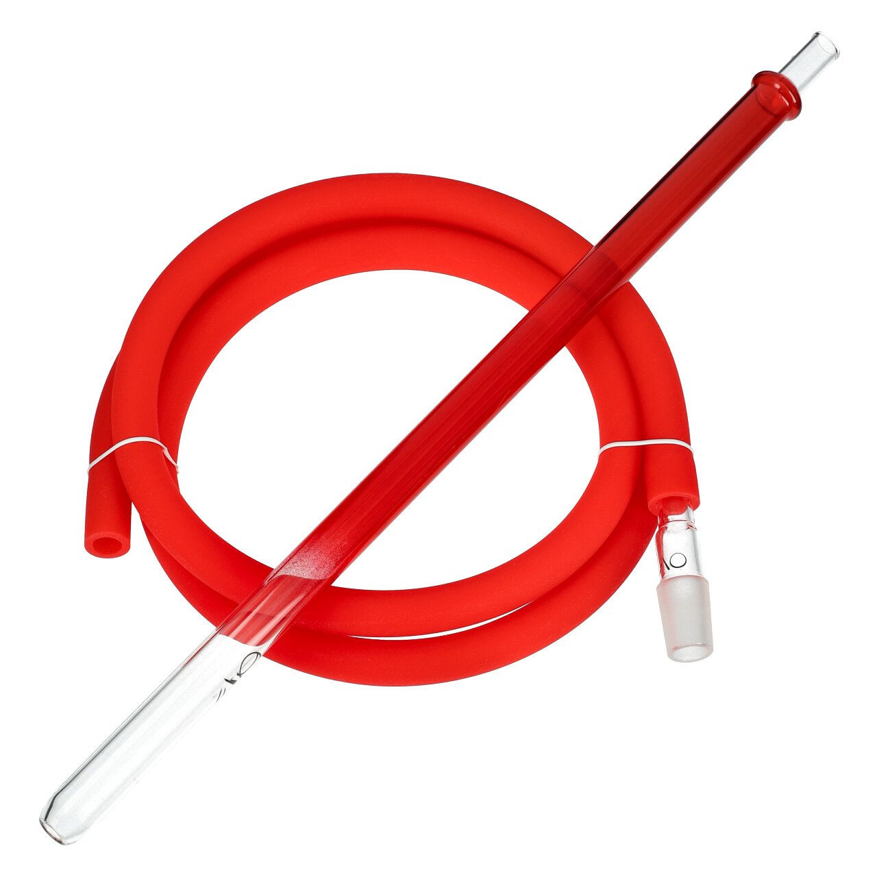 SHWD14263 AO Schlauchset XL Glas Rot Colored Round, ca. 1,90 Meter lang