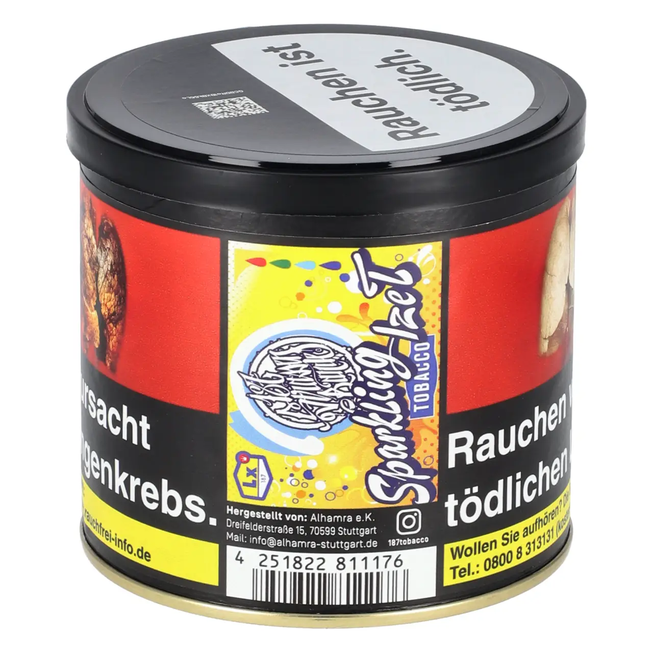 187 Tabak Sparkling Ize T - Zitrone Eistee - Shisha Tabak 200g 187 Tabak Sparkling Ize T 200g Dose