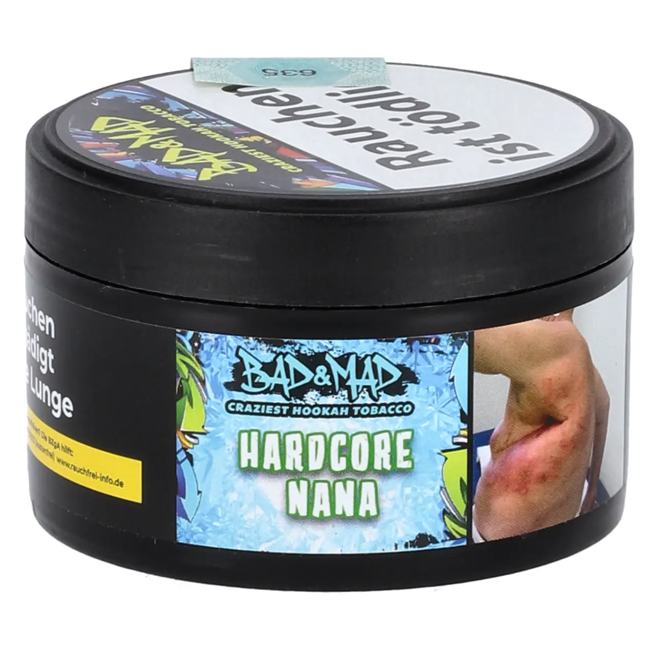 Bad & Mad Minze Menthol (Hardcore Nana) Shisha Tabak, 25g Bad & Mad Shisha Tabak Hardcore Nana - Minze Menthol - 25g