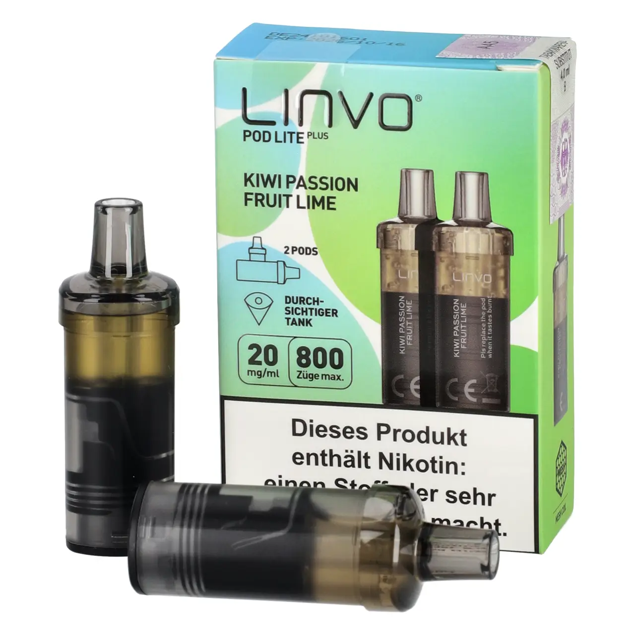Kiwi Passion Fruit Lime - Linvo Pod Lite Plus Prefilled Pod - 2er Packung