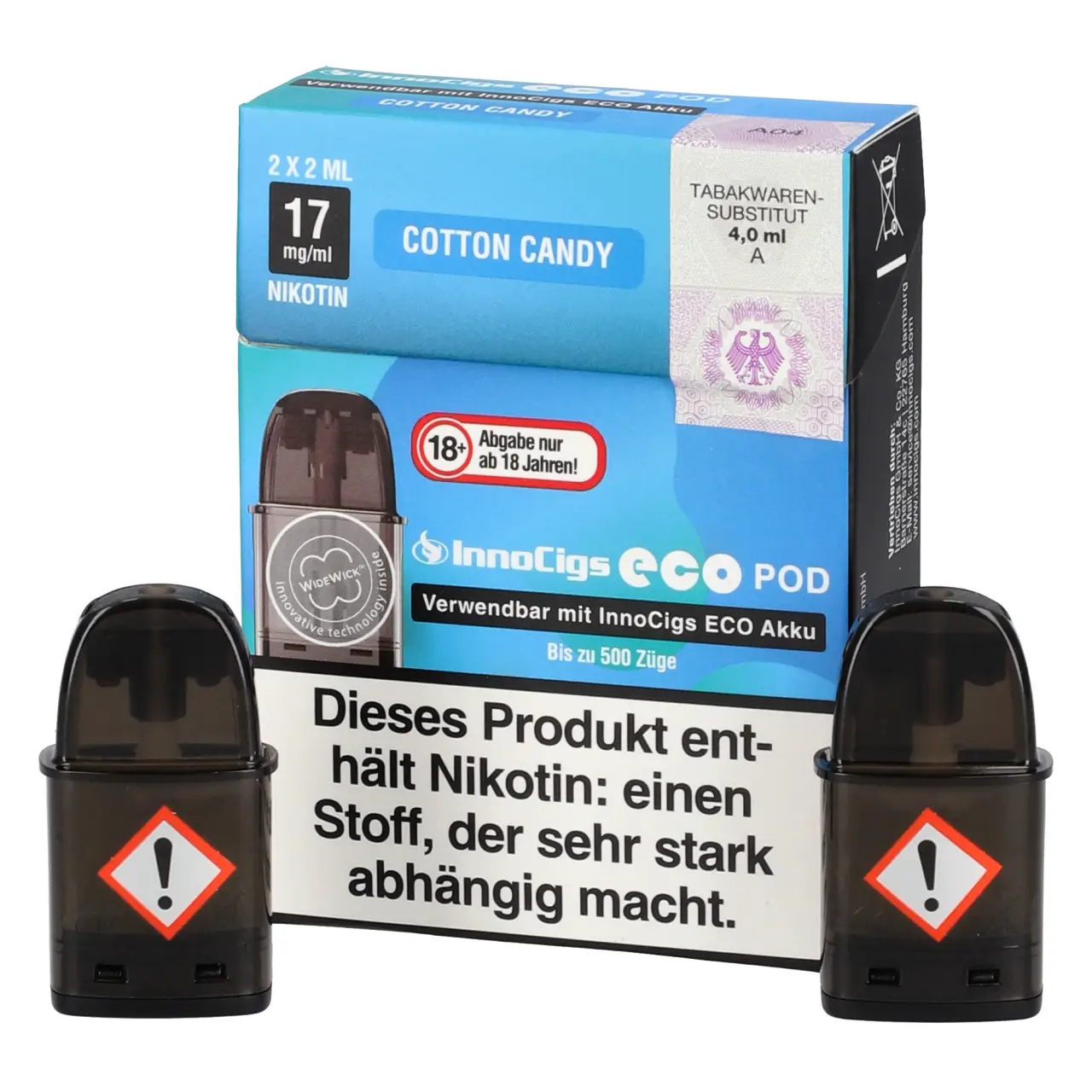 Cotton Candy - Innocigs Eco Pod befüllt mit 2ml Liquid - für ECO Akku - 2er Packung