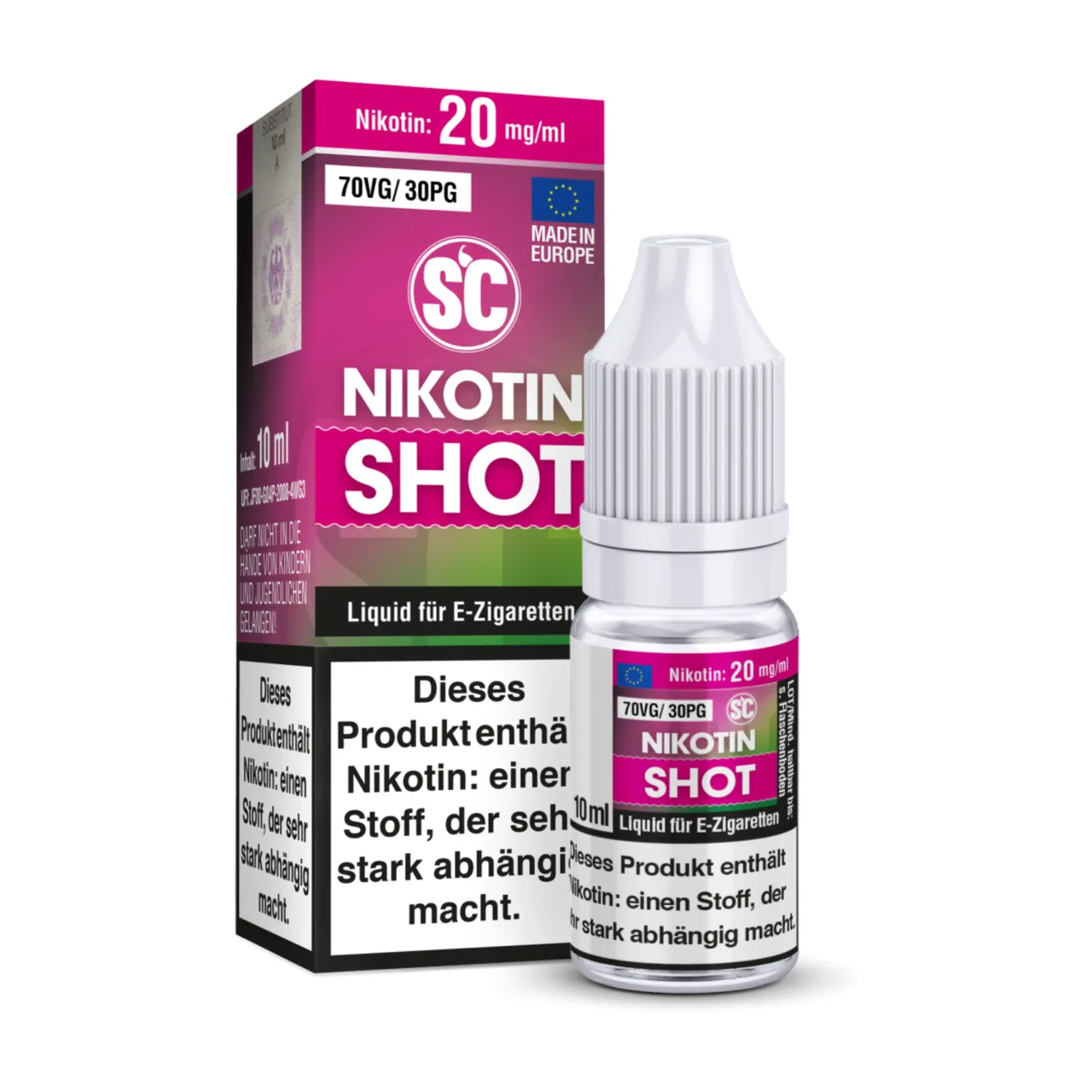 SC Nikotin Shot - 30PG/70VG - 20mg/ml - 10 ml SC Nikotin Shot 70VG:30PG, 10ml