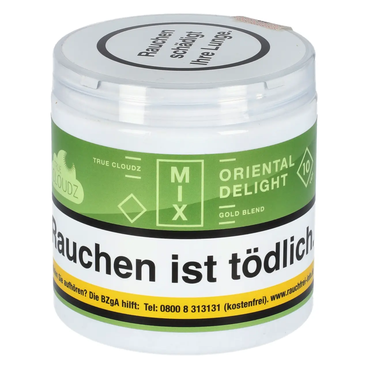 True Cloudz Mix Pistazie Safran (Oriental Delight / Ten) Pfeifentabak, 75g True Cloudz Mix Pfeifentabak Oriental Delight - Pistazie Safran - 75g
