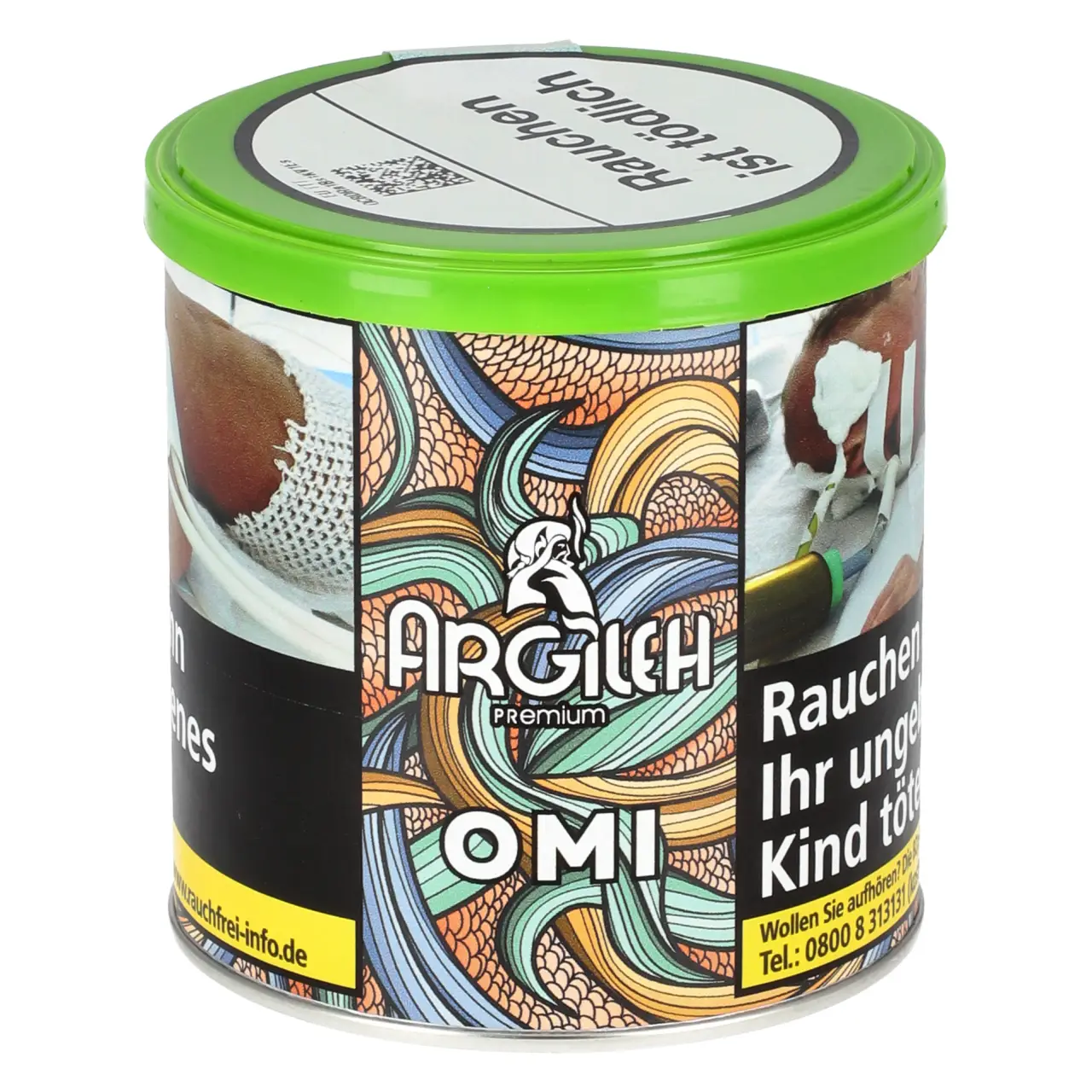 Argileh OMI Shisha Tabak mit Orange Minze Geschmack in der 200g Dose