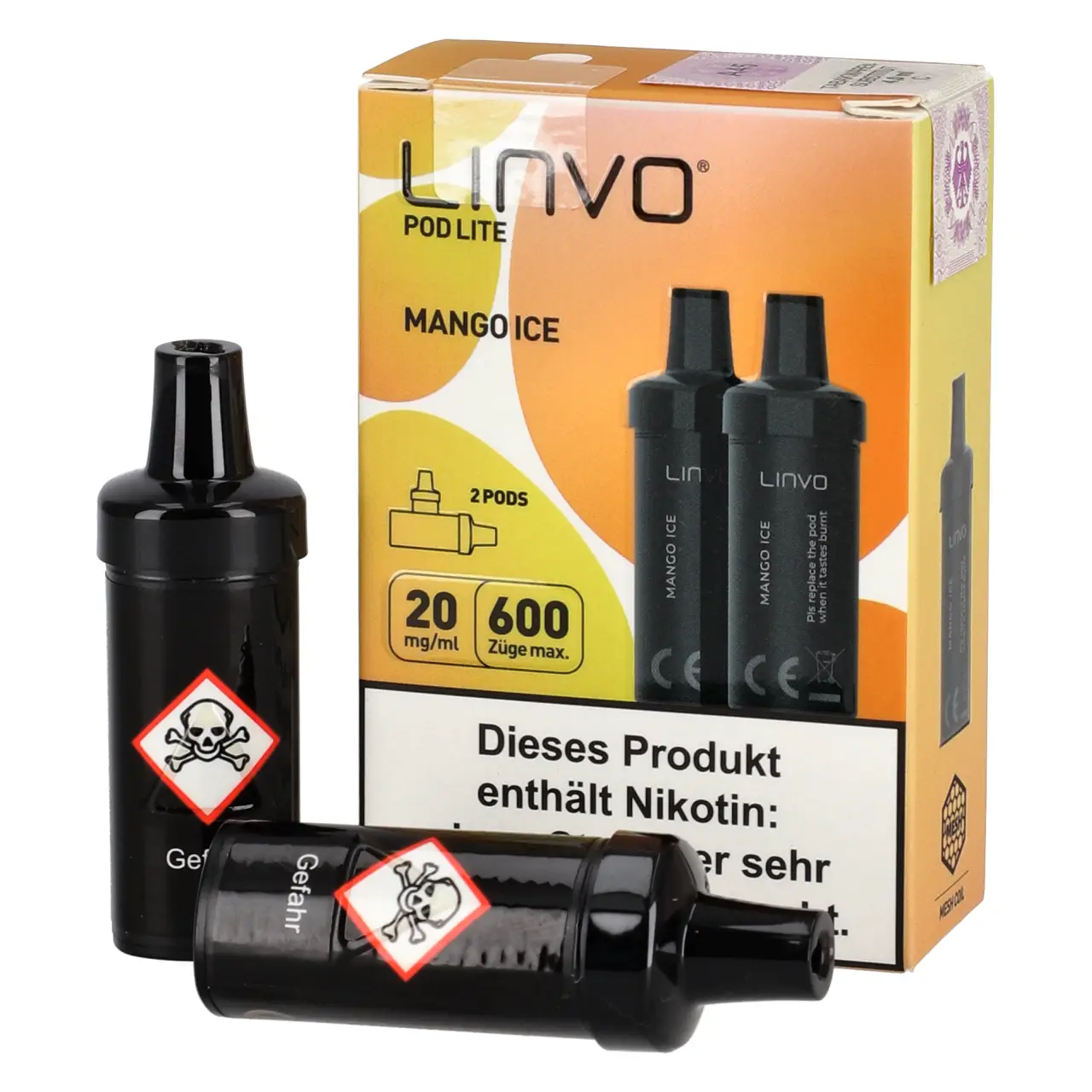 Mango Ice - Linvo Pod Lite Prefilled Pod - 2er Packung