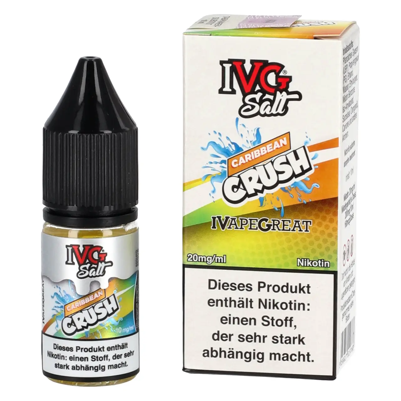 IVG Salt Ananas Grapefruit (Caribbean Crush) Nikotinsalz Liquid, 10ml IVG Salt Caribbean Crush - Nikotinsalz Liquid in der 10ml Flasche