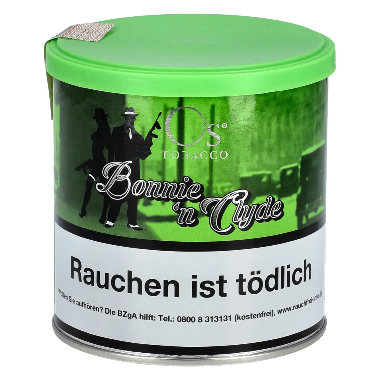 O´s Tobacco Pfeifentabak Bonnie ´n Clyde - grüner Apfel - 65g