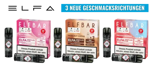 Elfbar Elfa neue Sorten Banner
