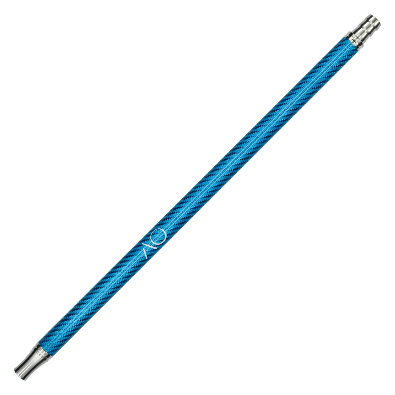 SHWD11121 AO Carbon-Mundstück Hellblau, Edelstahl V2A, 37,5 cm