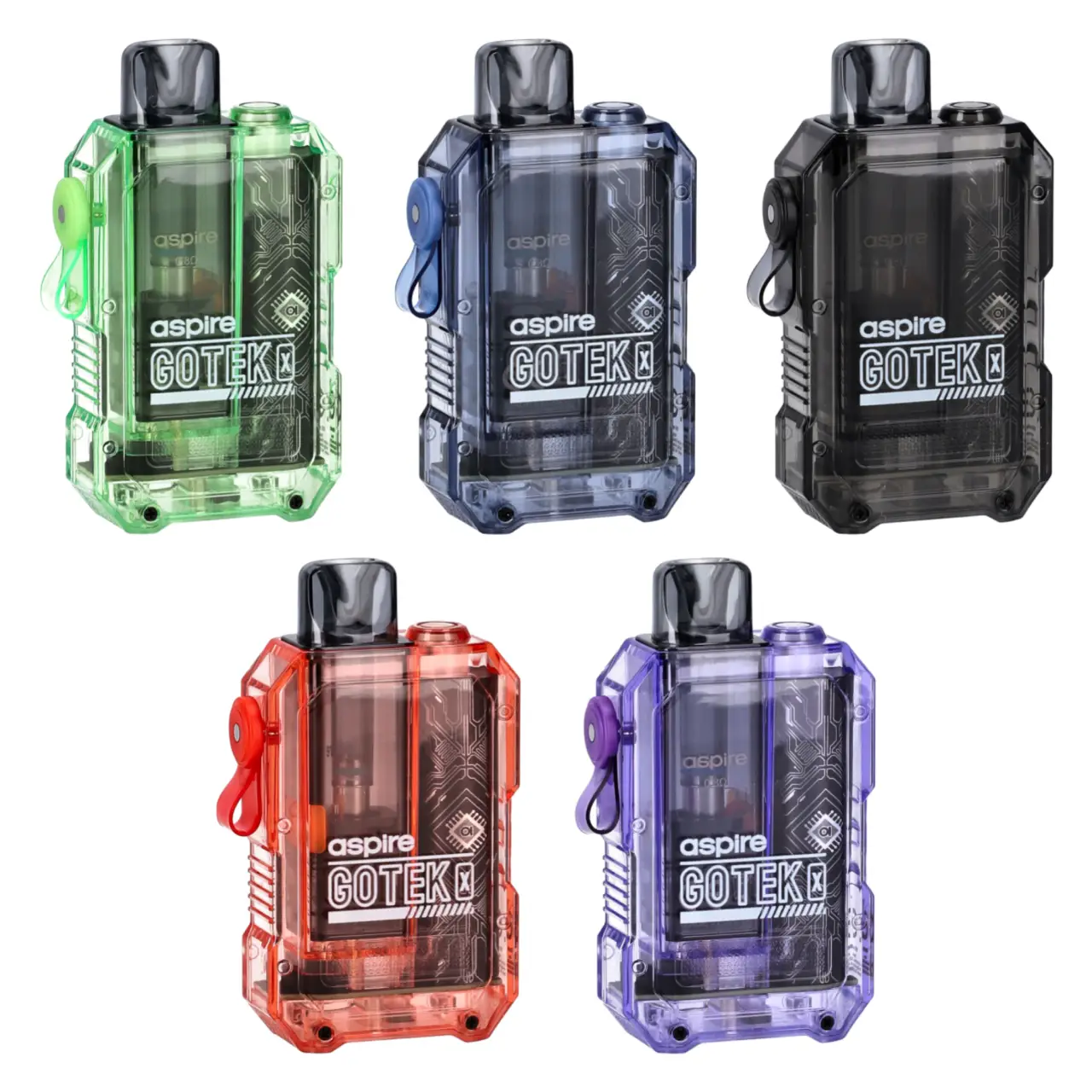 Aspire GoTek X E-Zigaretten Set mit Pod-System, 650mAh Aspire Gotek X E-Zigarette in verschiedenen Farben