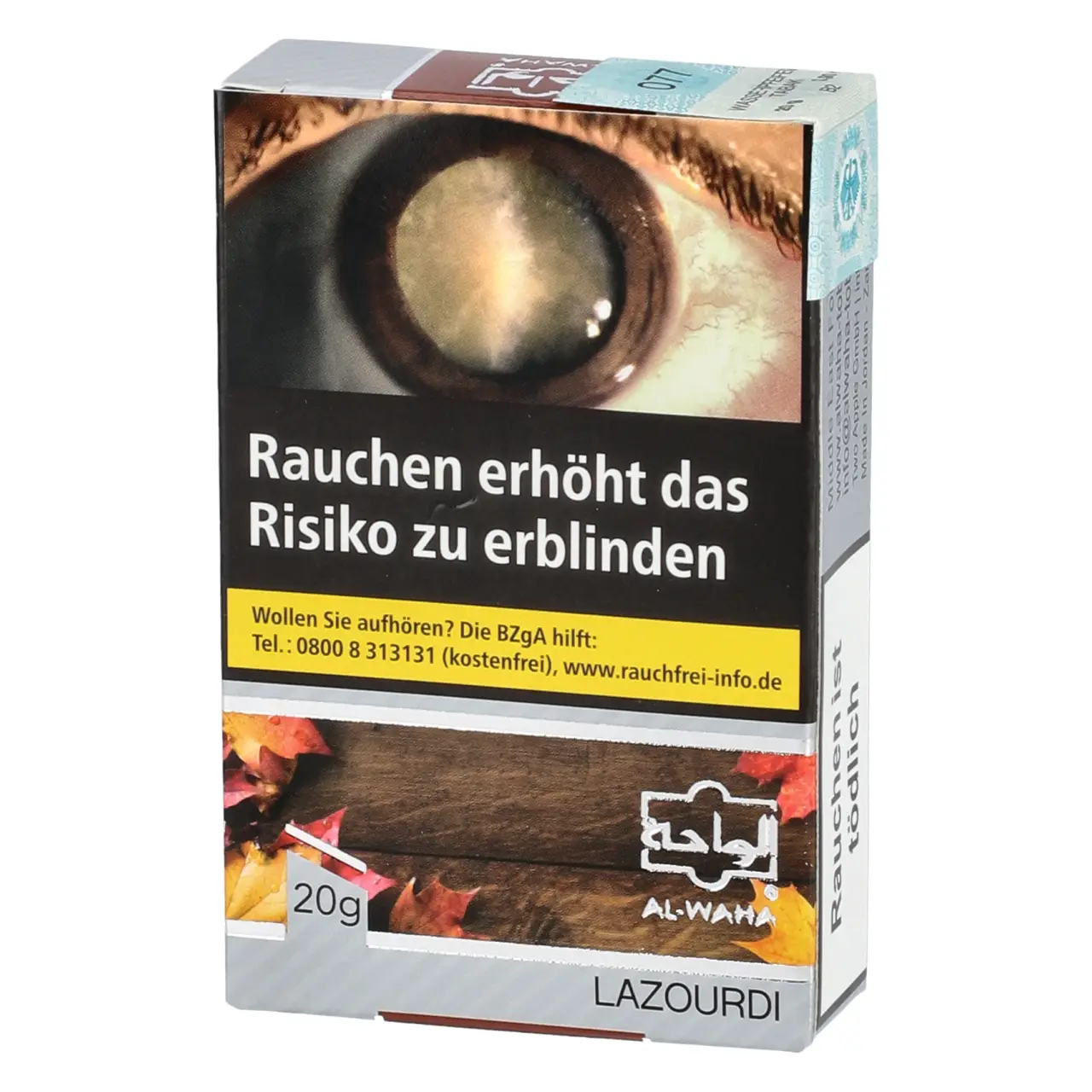 Al Waha Kaugummi Zimt (Lazourdi) Shisha Tabak, 25g Al Waha Shisha Tabak Lazourdi - Kaugummi Zimt