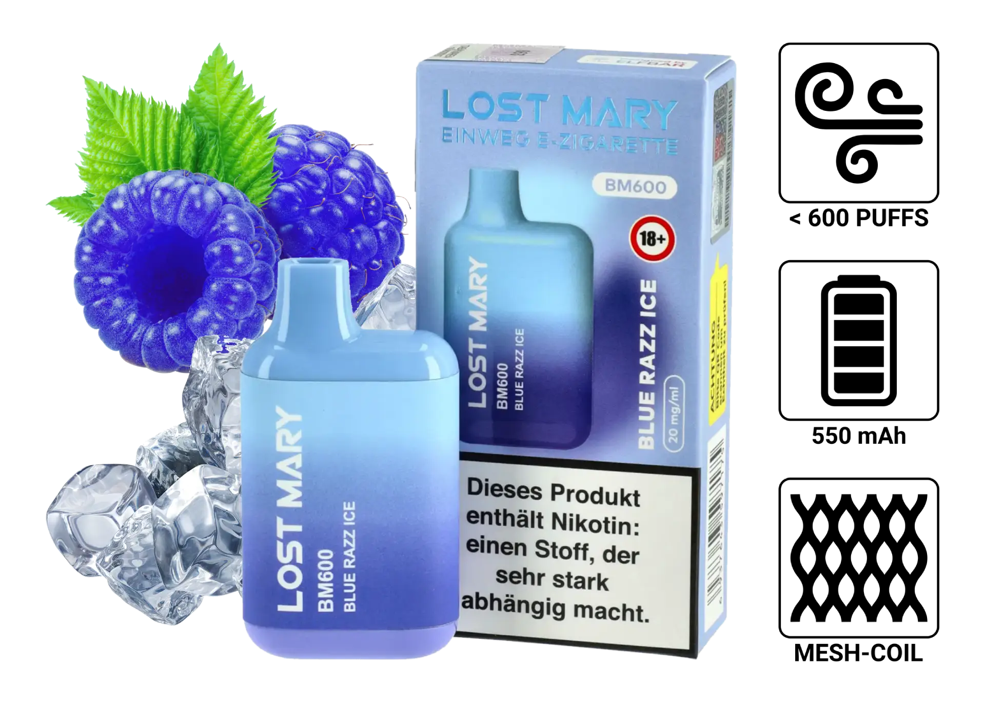 Lost Mary Vape Blue Razz Ice