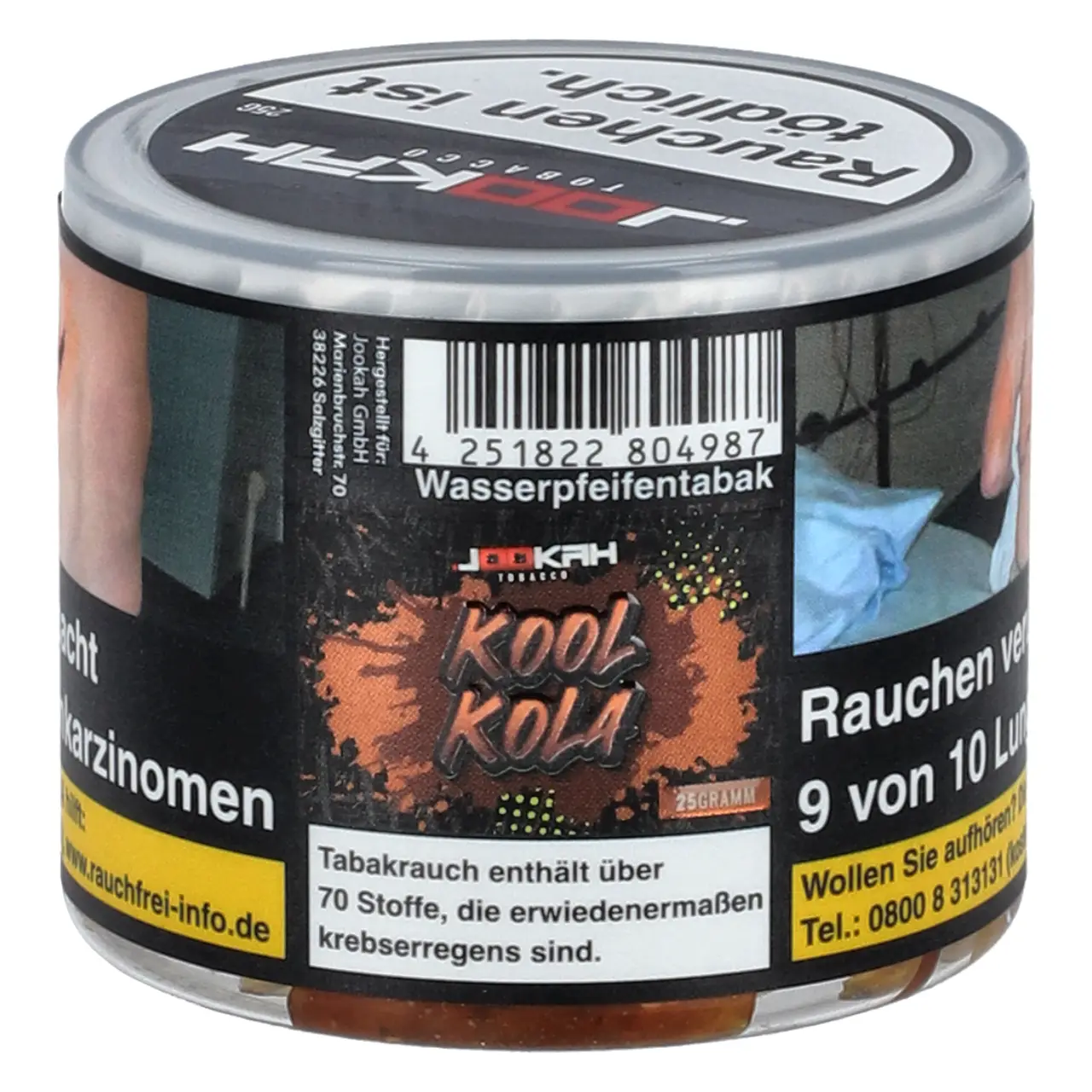 Jookah Tobacco Cola Limette (Kool Kola) Shisha Tabak, 25g Jookah Shisha Tabak Kook Kola - Cola Limette - 25g