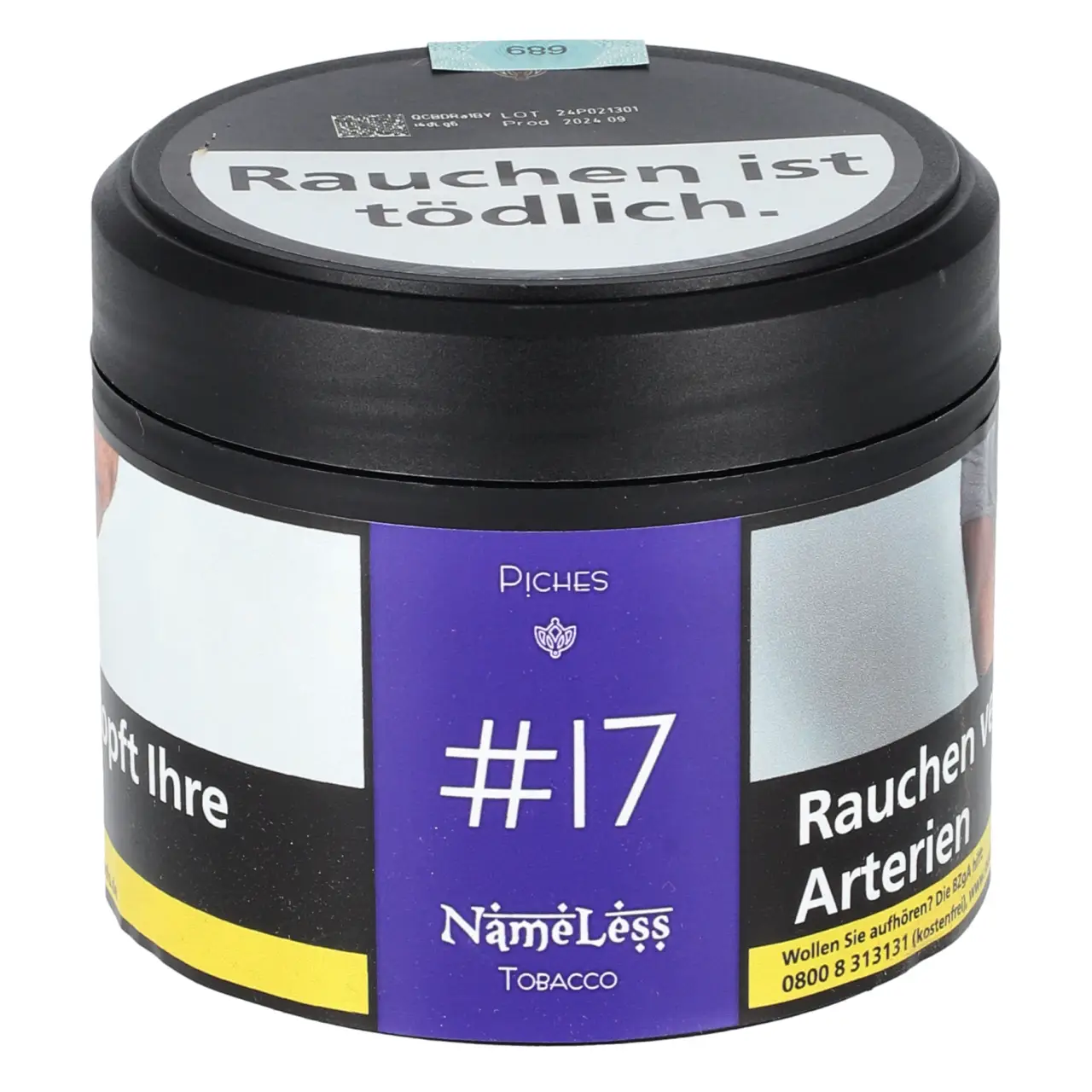 NameLess Pfirsich (P!ches #17) Shisha Tabak, 200g Piches Shisha Tabak von NameLess in der 200g Dose