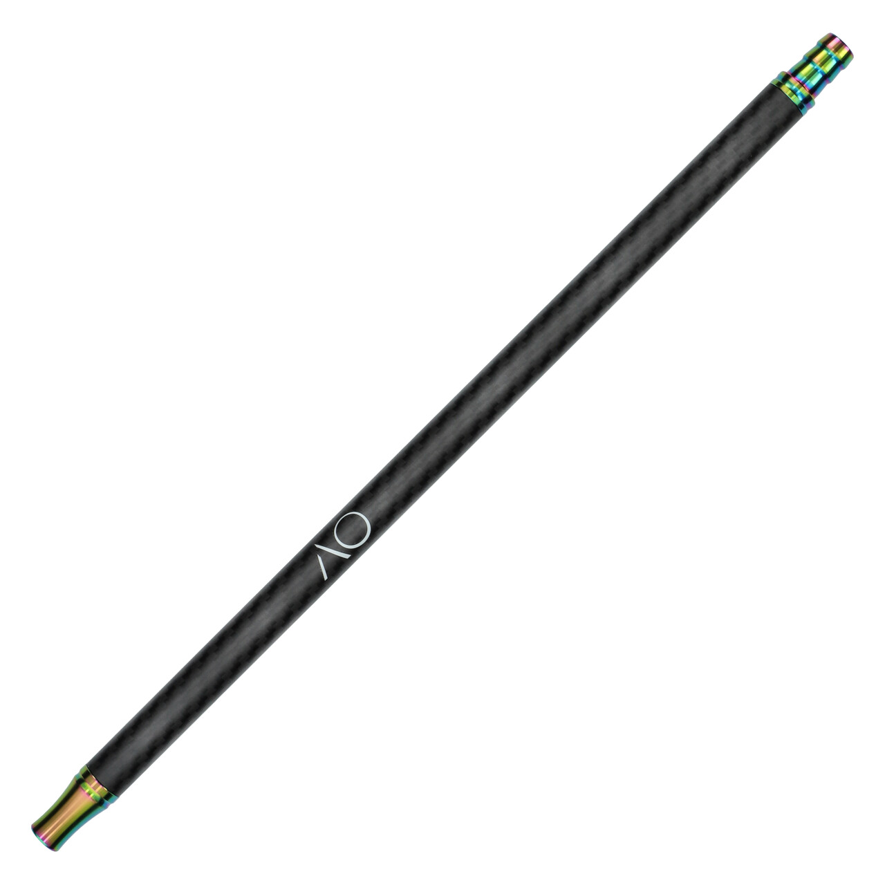 AO Carbon-Mundstück Rainbow Schwarz Matt, Edelstahl V2A, 37,5 cm