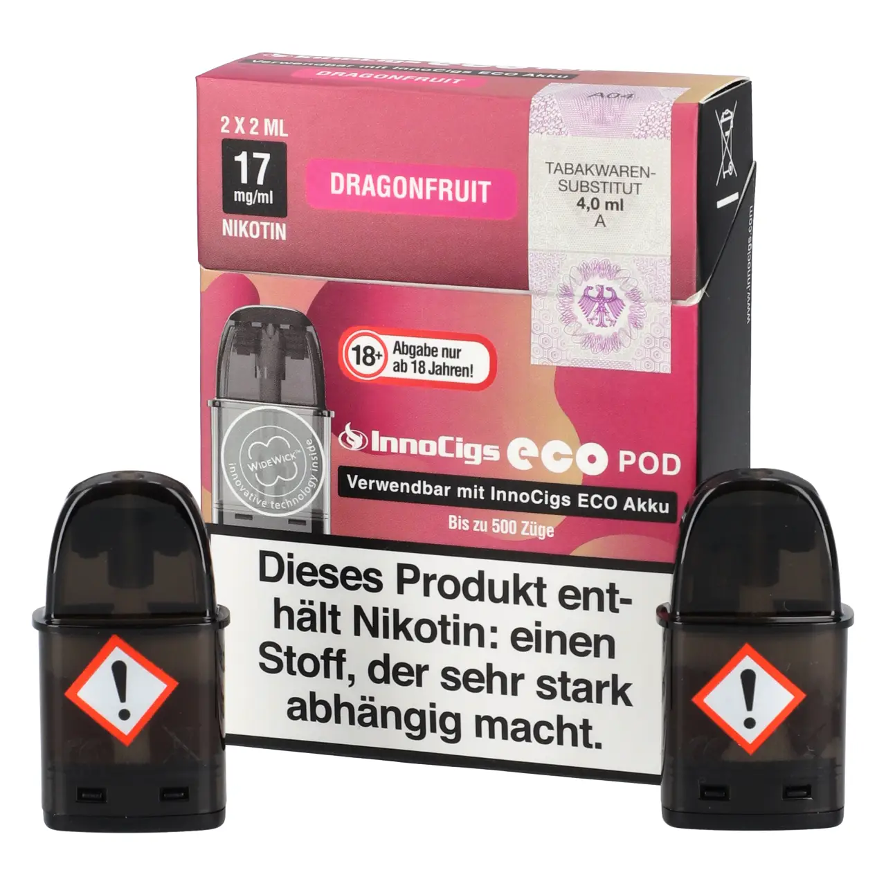 Dragonfruit - Innocigs Eco Pod befüllt mit 2ml Liquid - für ECO Akku - 2er Packung