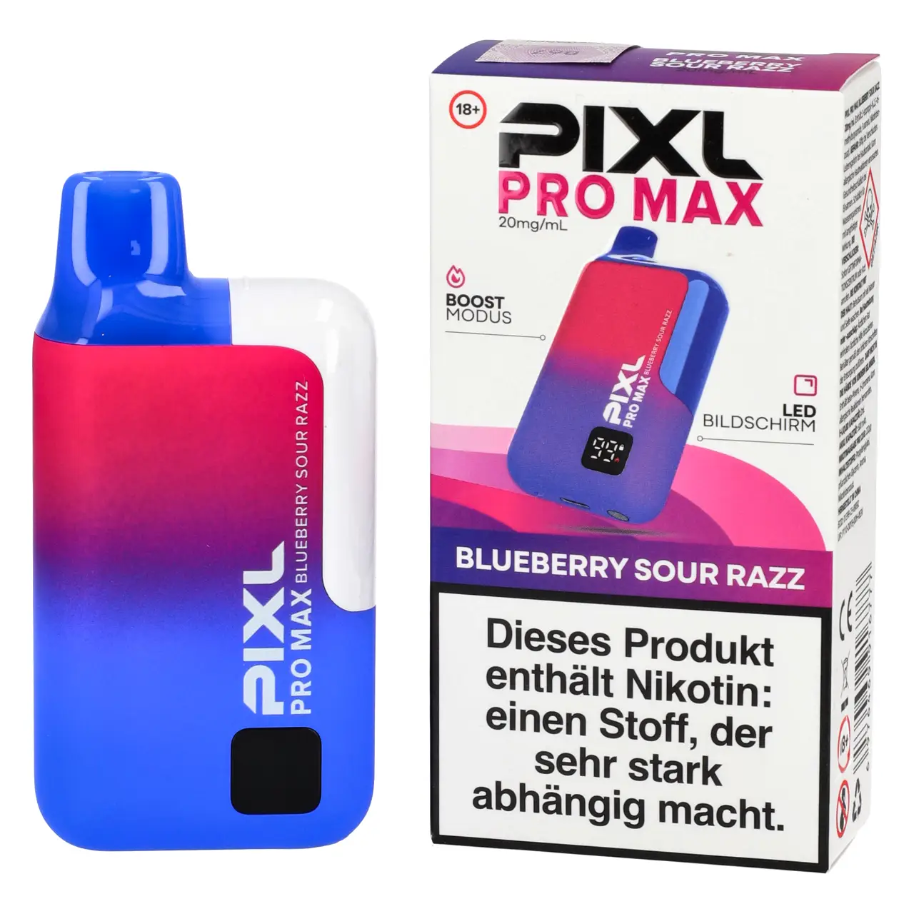 Pixl Pro Max Vape Blueberry Sour Razz Basisgerät