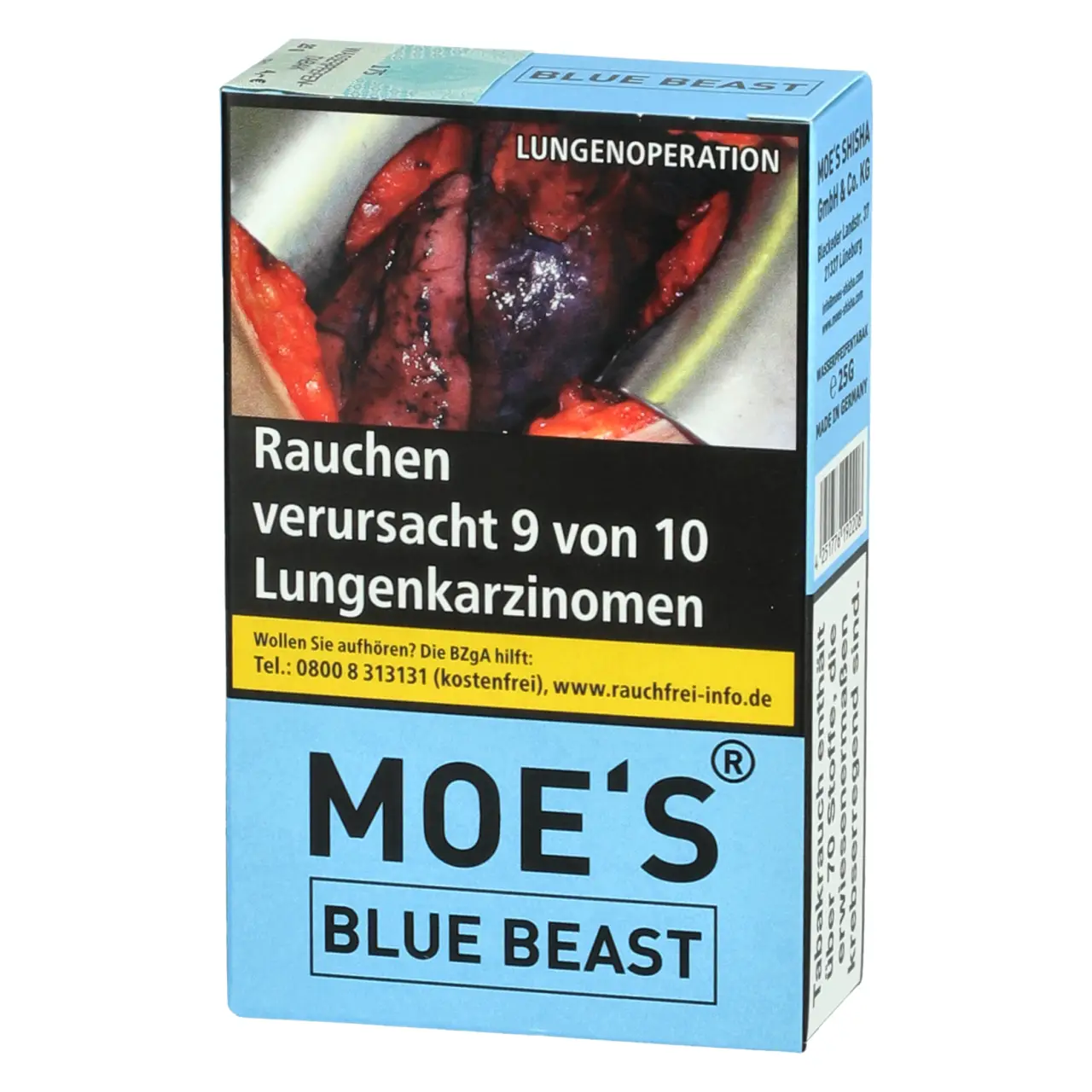 Moe´s Tobacco Ananas Brombeere (Blue Beast) Shisha Tabak, 25g Moe´s Shisha Tabak Blue Beast - Ananas Brombeere - 25g