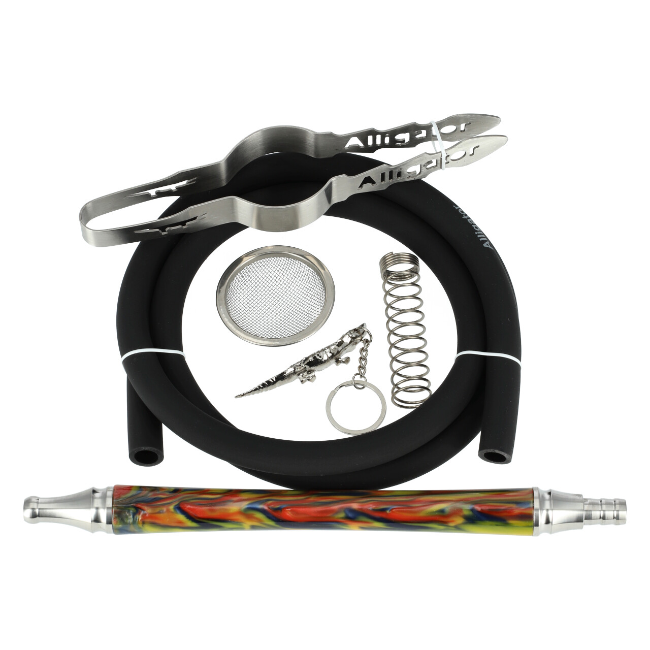 Alligator-Zubehoer-Gelb Alligator Professional Edelstahl Shisha Gelb, 62 cm
