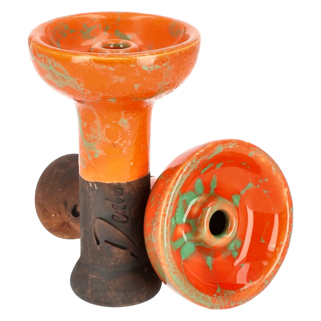 Denka Bowl Einloch Phunnel Orange-Grün von Vorne