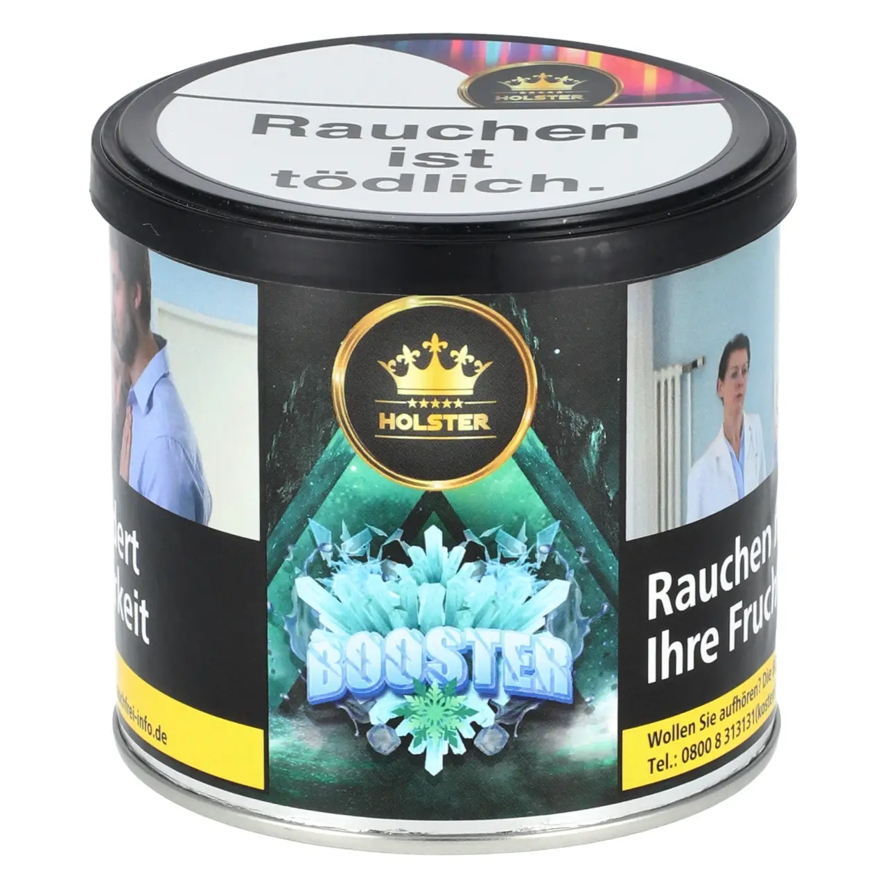 Holster Tabak Booster - Minze Menthol - Shisha Tabak 200g Holster Tobacco Booster Shisha Tabak in der 200g Dose