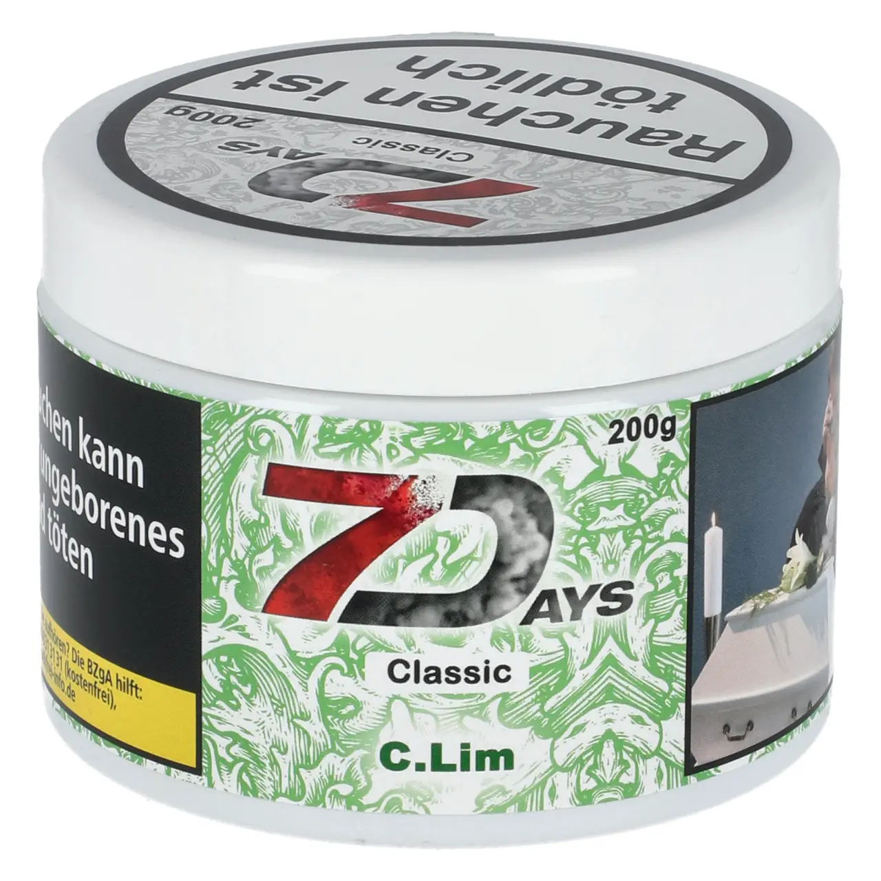 7 Days Classic Limette Ice (C.Lim) Shisha Tabak, 200g 7 Days Classic C.Lim Shisha Tabak 200g Dose