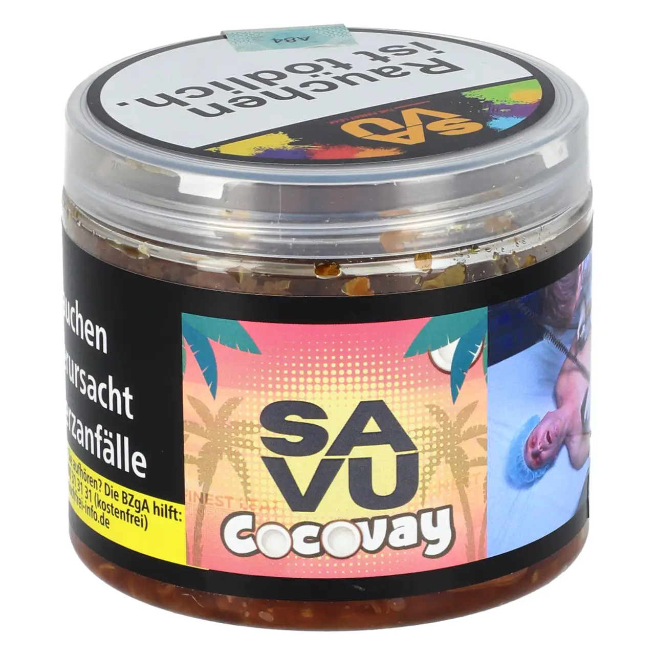 SAVU Tabak Cocovay - cremige Kokosmilch - Shisha Tabak 200g SAVU Cocovay Shisha Tabak - 200g Dose