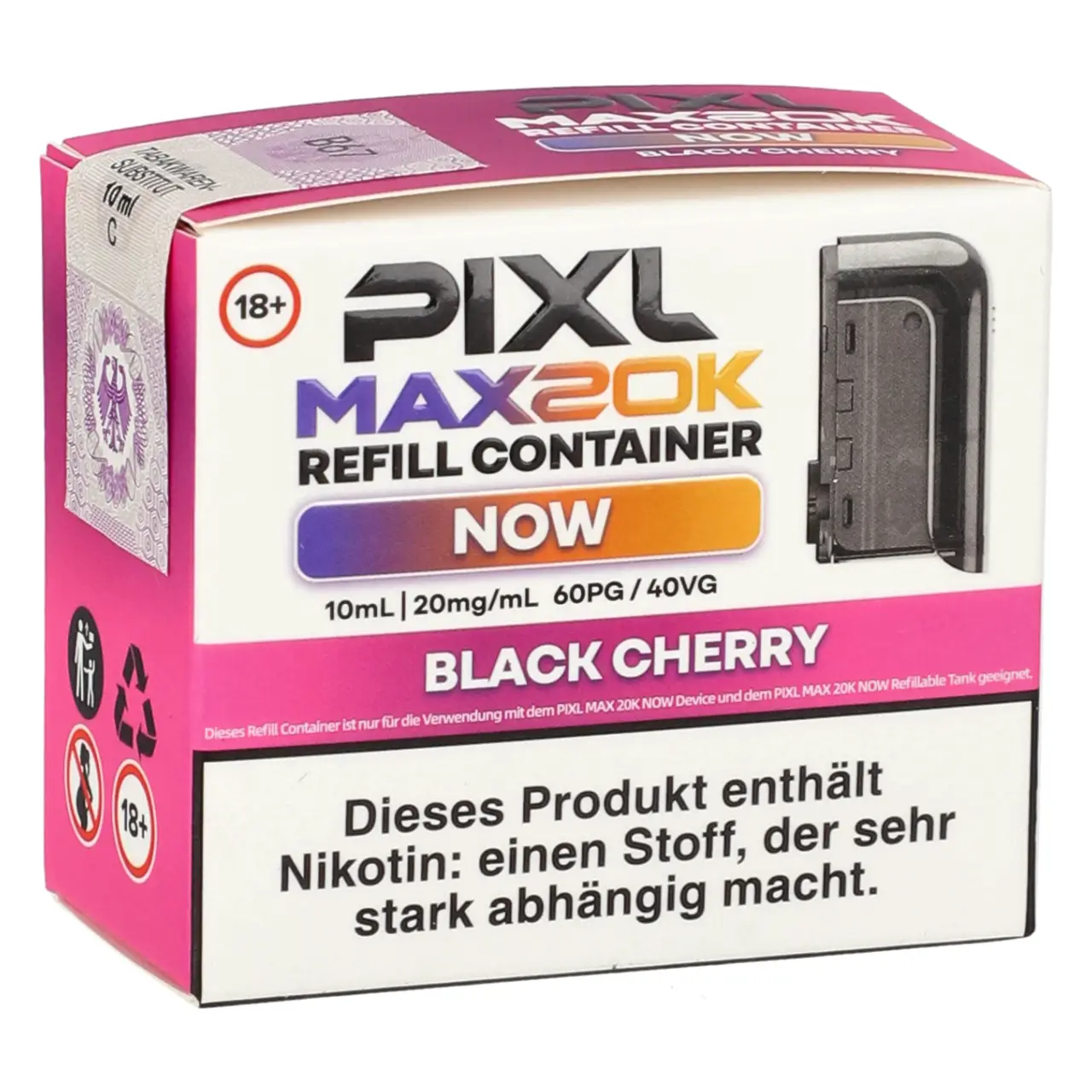 Pixl Max 20K Now Refill Container Black Cherry