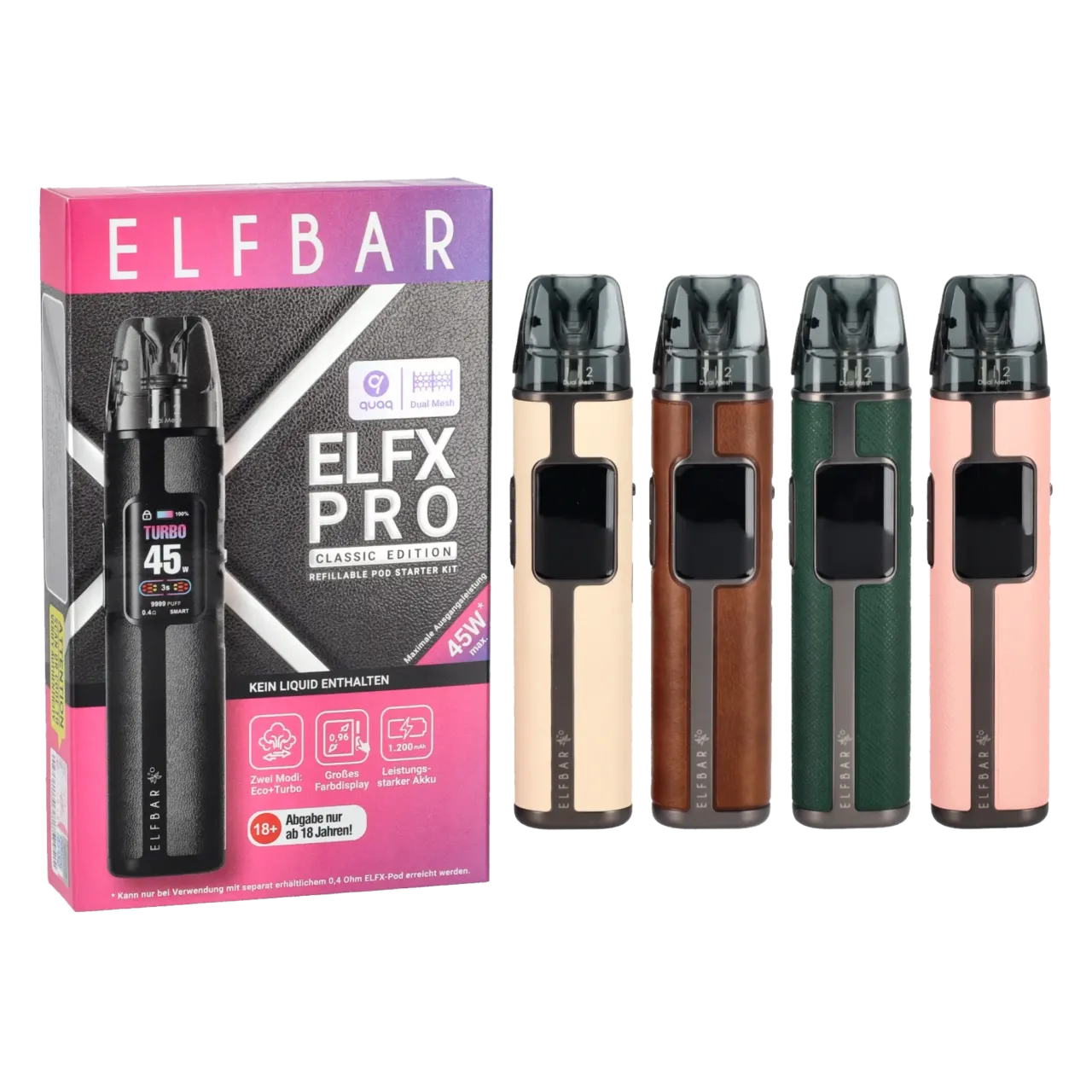 Elfbar Elfx Pro E-Zigaretten Set, 1200mAh Elfbar Elfx Pro E-Zigarette - alle Farben