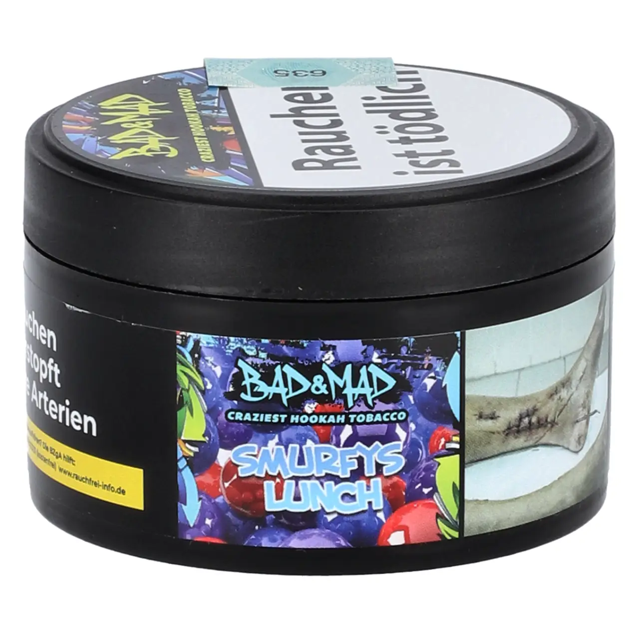 Bad & Mad Mango Wassermelone (Smurfys Lunch) Shisha Tabak, 25g Bad & Mad Shisha Tabak Smurfys Lunch - Mango Wassermelone - 25g