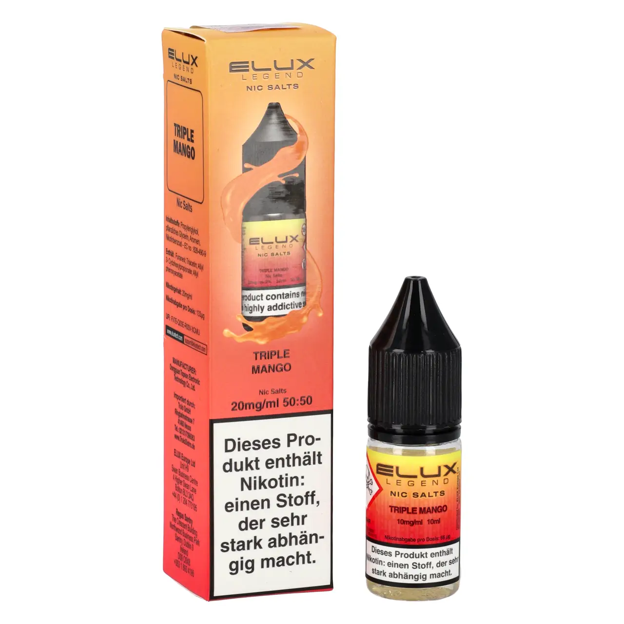 Elux Legend Mango (Triple Mango) Nikotinsalz Liquid, 10ml Elux Legend Triple Mango Nikotinsalz Liquid 10ml
