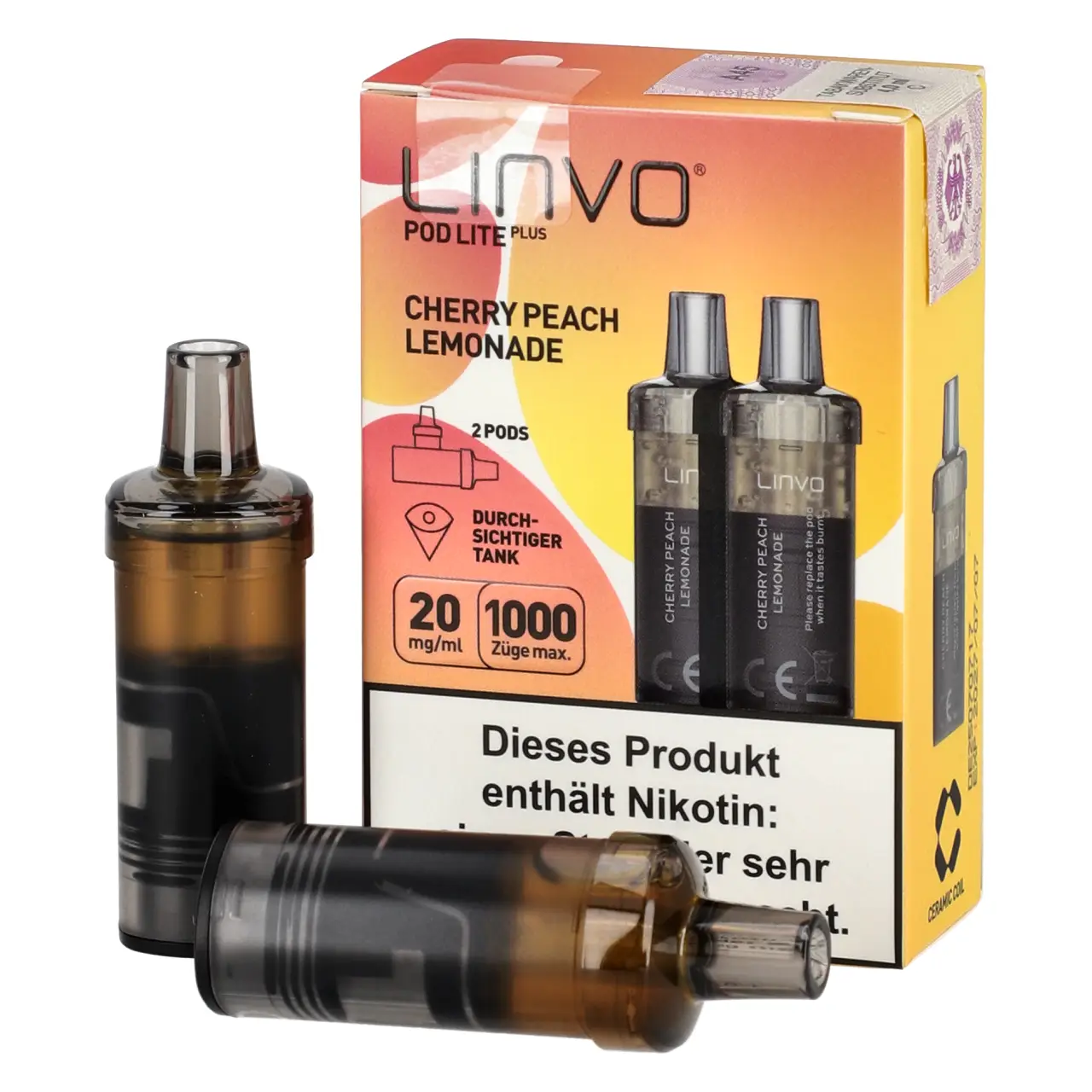 Cherry Peach Lemonade - Linvo Pod Lite Plus Prefilled Pod - 2er Packung