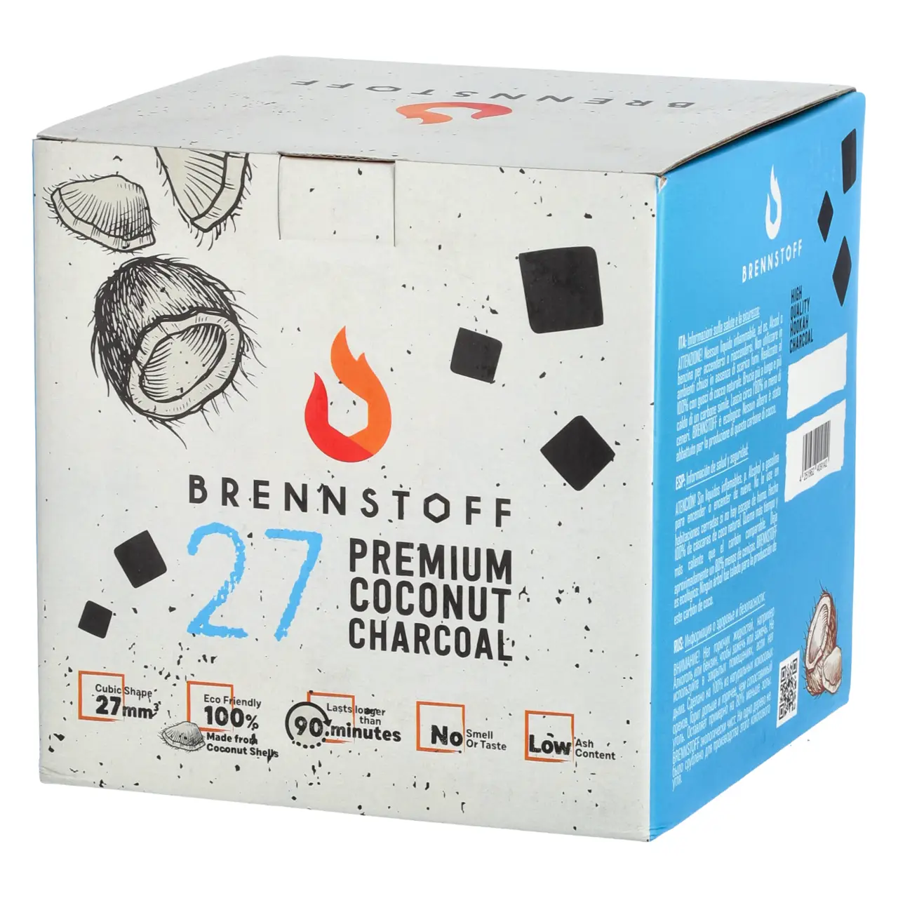 Brennstoff 27-er Naturkohle, 4 kg Brennstoff Shisha Kohle 27mm - 4 kg