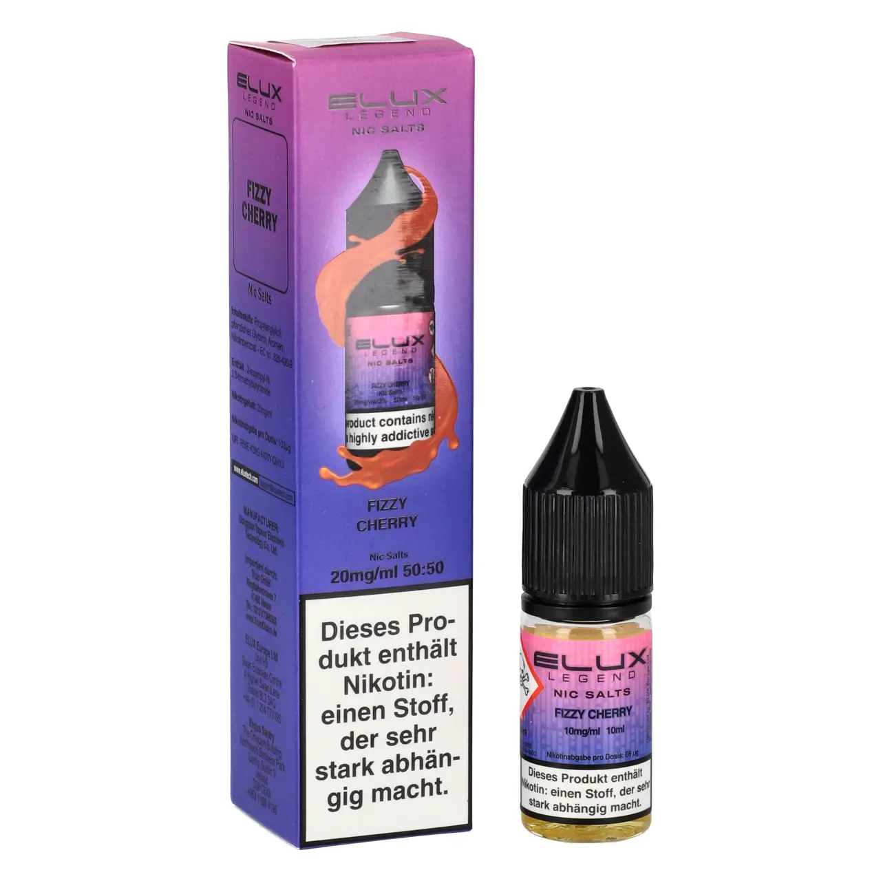 Elux Legend Kirsche Limonade (Fizzy Cherry) Nikotinsalz Liquid, 10ml Elux Legend Fizzy Cherry - Kirsche Limonade - Nikotinsalz Liquid 10ml