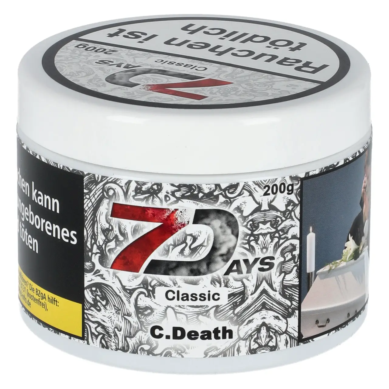 7 Days Classic kühl & erfrischend (C.Death) Shisha Tabak, 200g 7 Days Classic C.Death Shisha Tabak 200g Dose