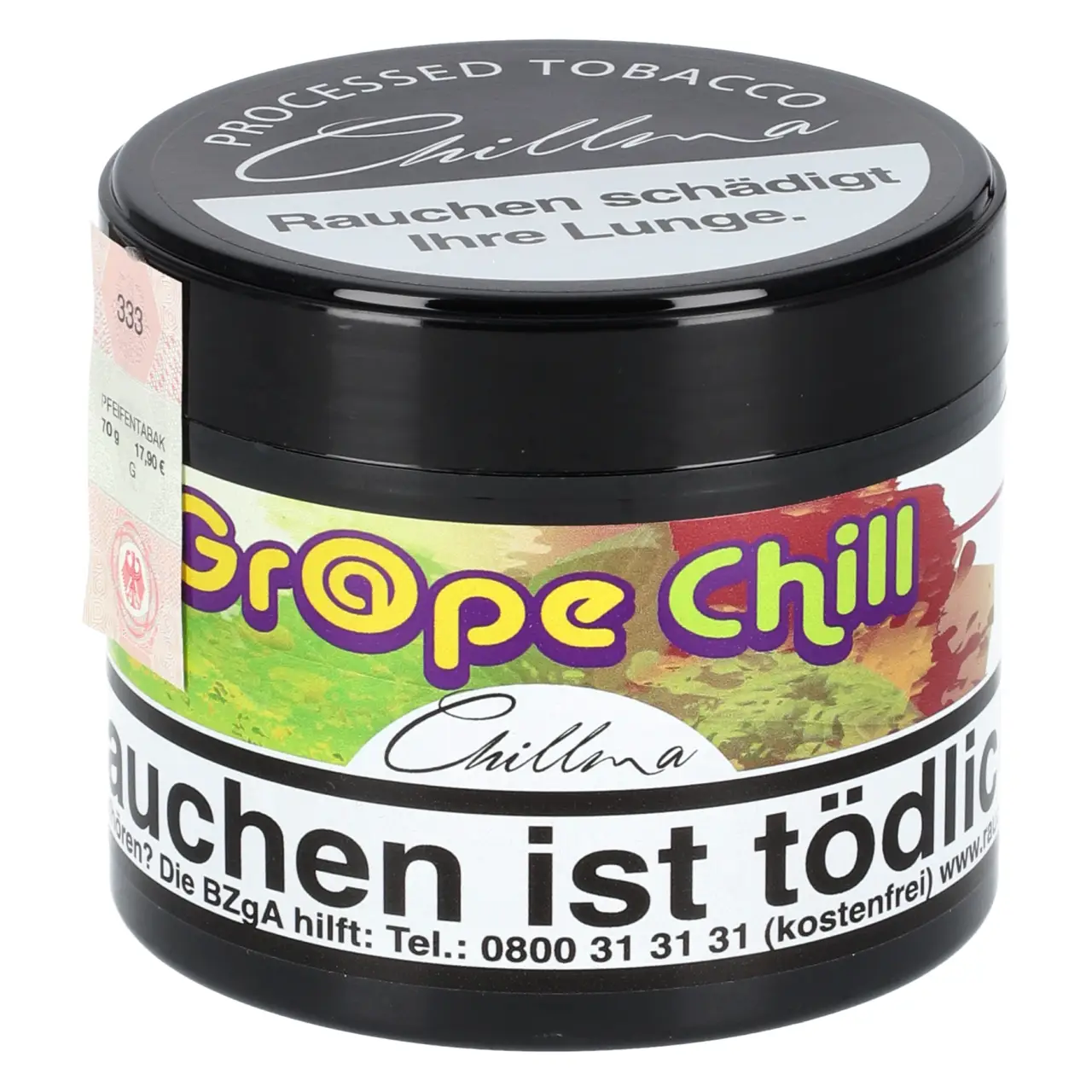Chillma Base Traube Minze (Gr@pe Chill) Pfeifentabak, 70g Chillma Base Pfeifentabak Grape Chill - Traube Minze - 70g