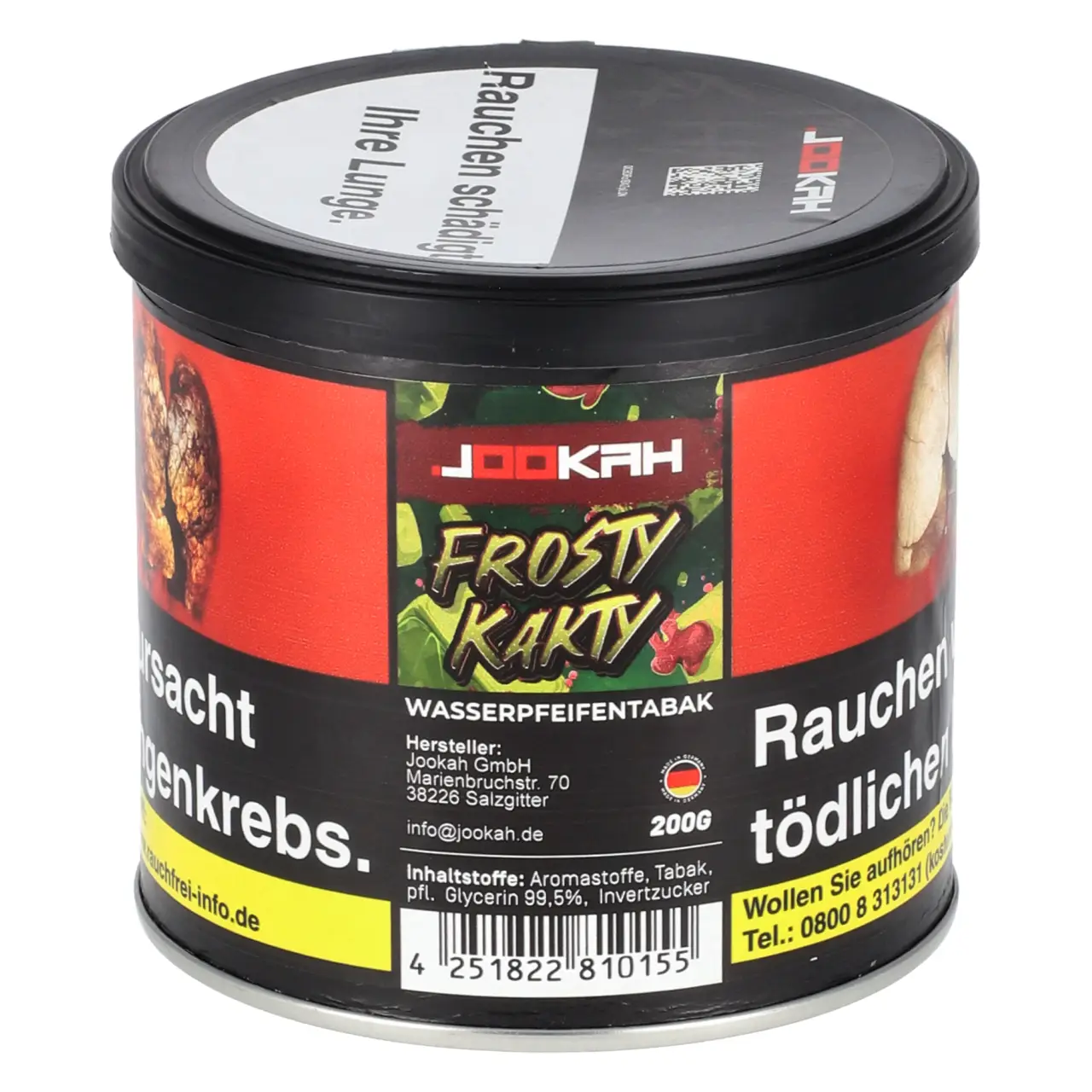 Jookah Tobacco Kaktusfeige Ice (Frosty Kakty) Shisha Tabak, 200g Jookah Shisha Tabak Frosty Kakty - Kaktusfeige Ice - 200g Dose