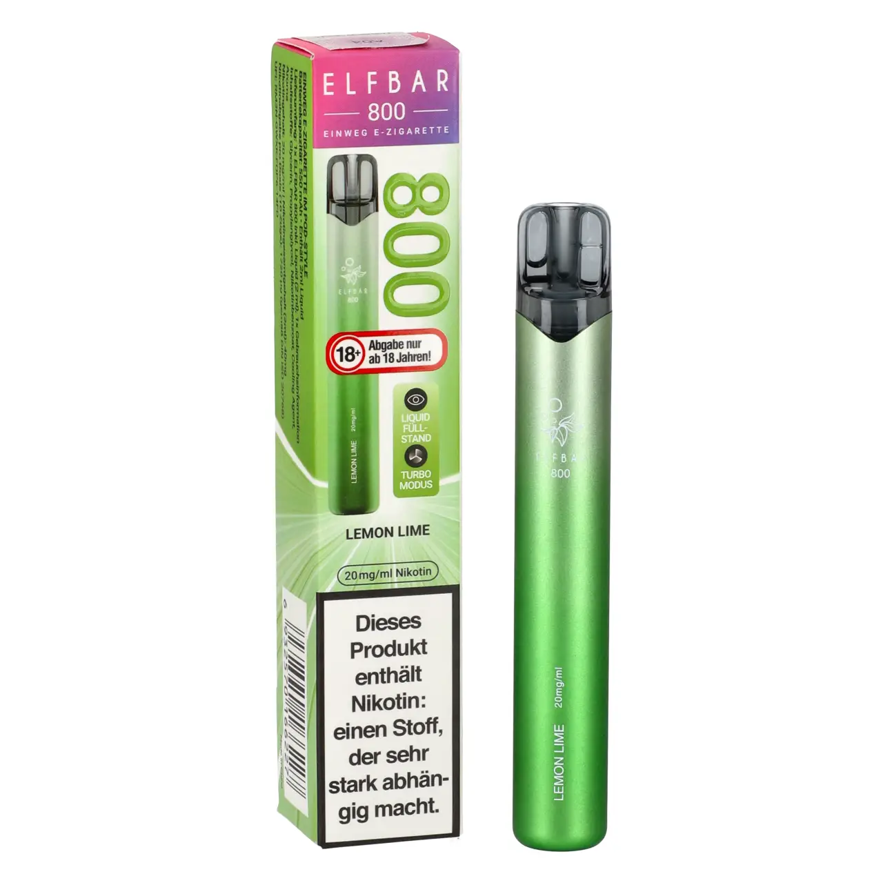 Elf Bar 800 Lemon Lime - Zitrone Limette - Einweg Vape, 2ml Liquid Elfbar 800 Lemon Lime Einweg Vape