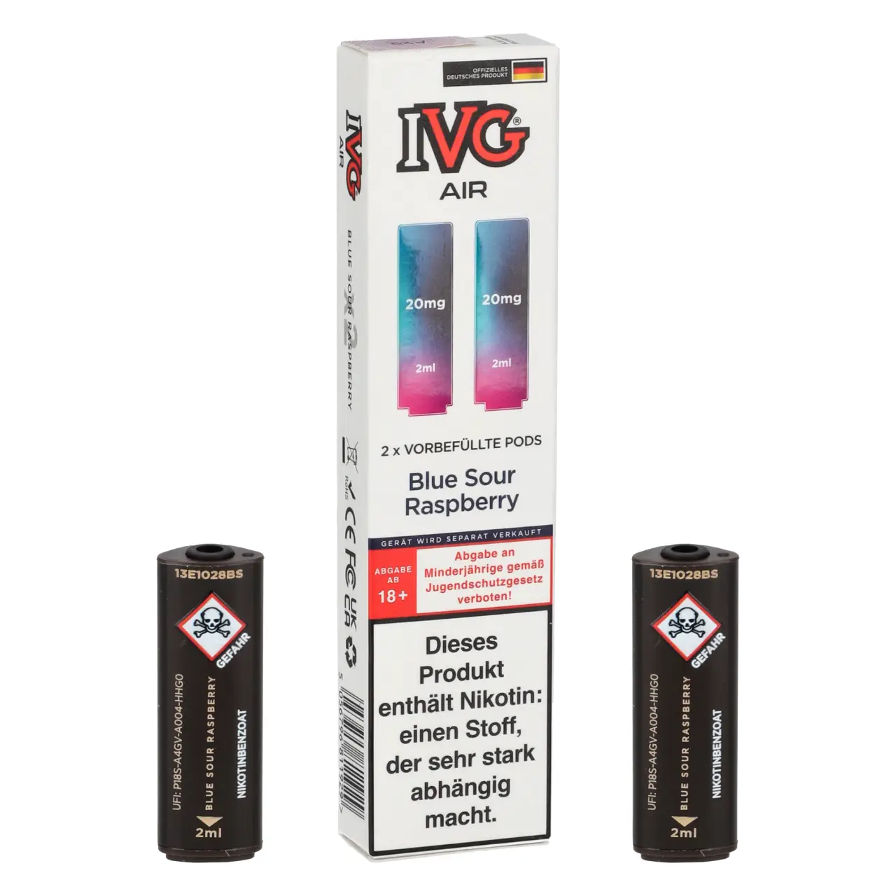 IVG Air saure blaue Himbeere (Blue Sour Raspberry) Pods, 2-er Packung IVG Air Pods Blue Sour Raspberry