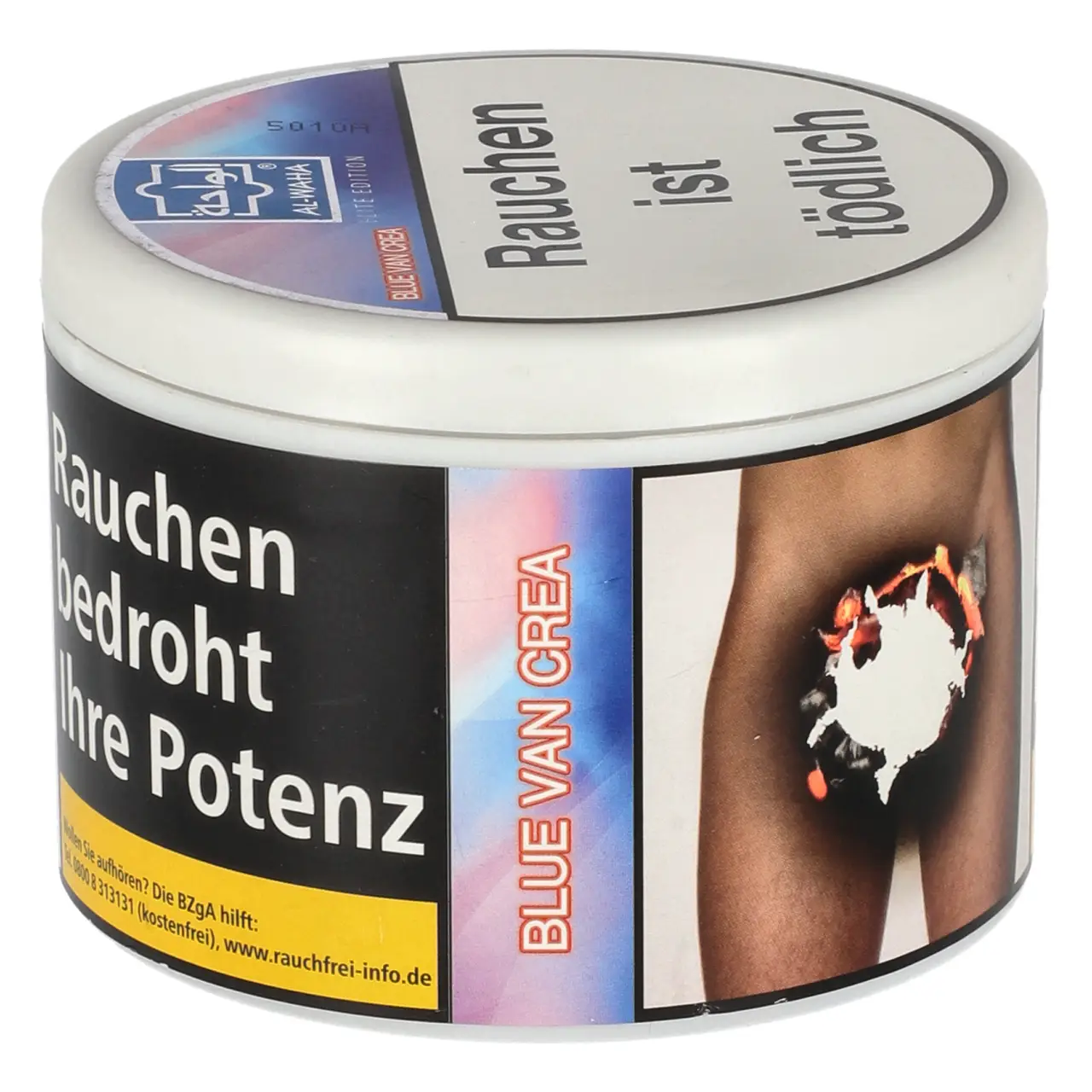 Al Waha Blaubeere Vanille Eiscreme (Blue Van Crea) Shisha Tabak, 200g Al Waha Blue Van Crea Shisha Tabak 200g Dose