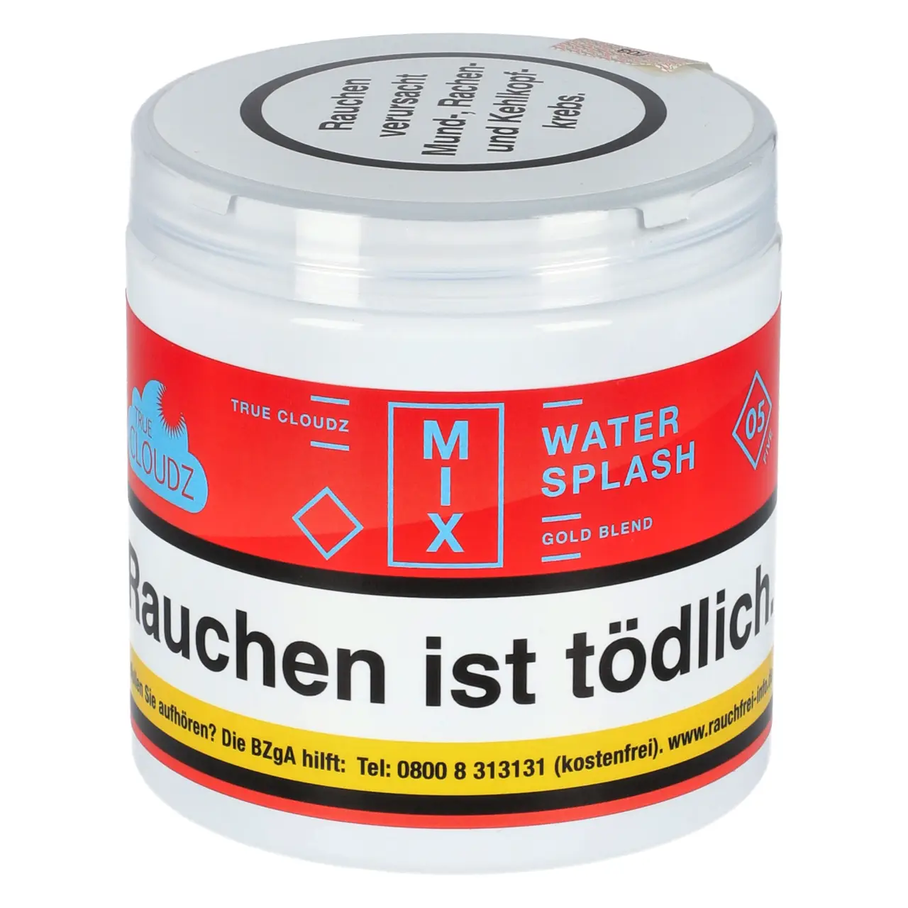 True Cloudz Mix Wassermelone Ice (Water Splash / Five) Pfeifentabak, 75g True Cloudz Mix Pfeifentabak Water Splash - Wassermelone Ice - 75g
