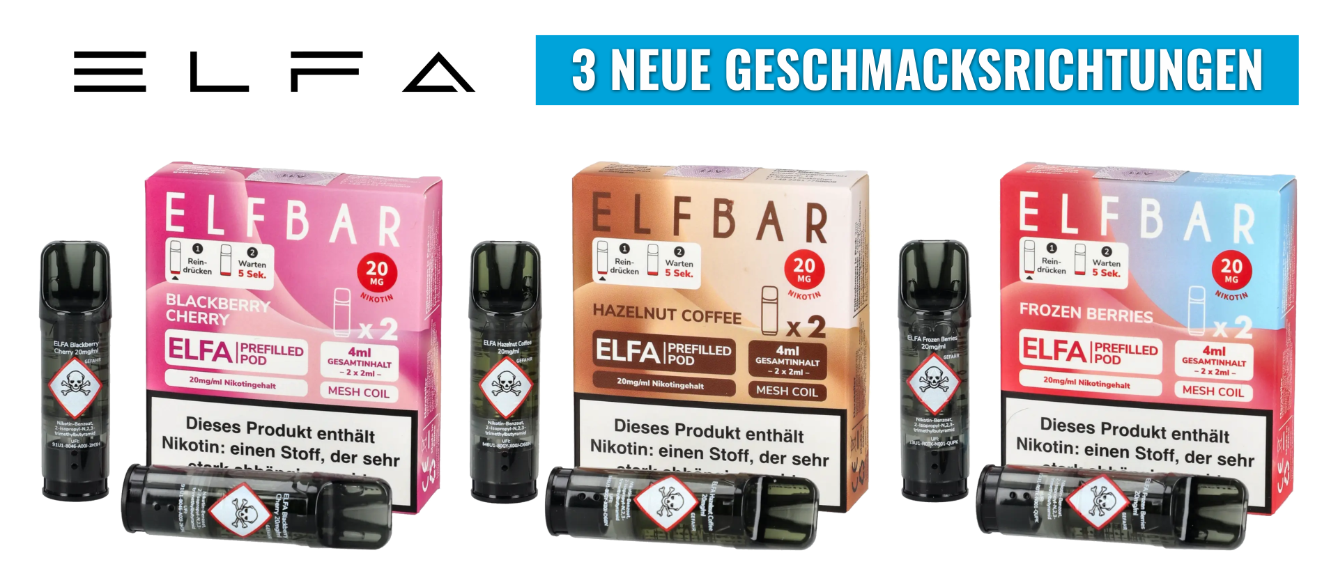 Elfbar Elfa neue Sorten Banner