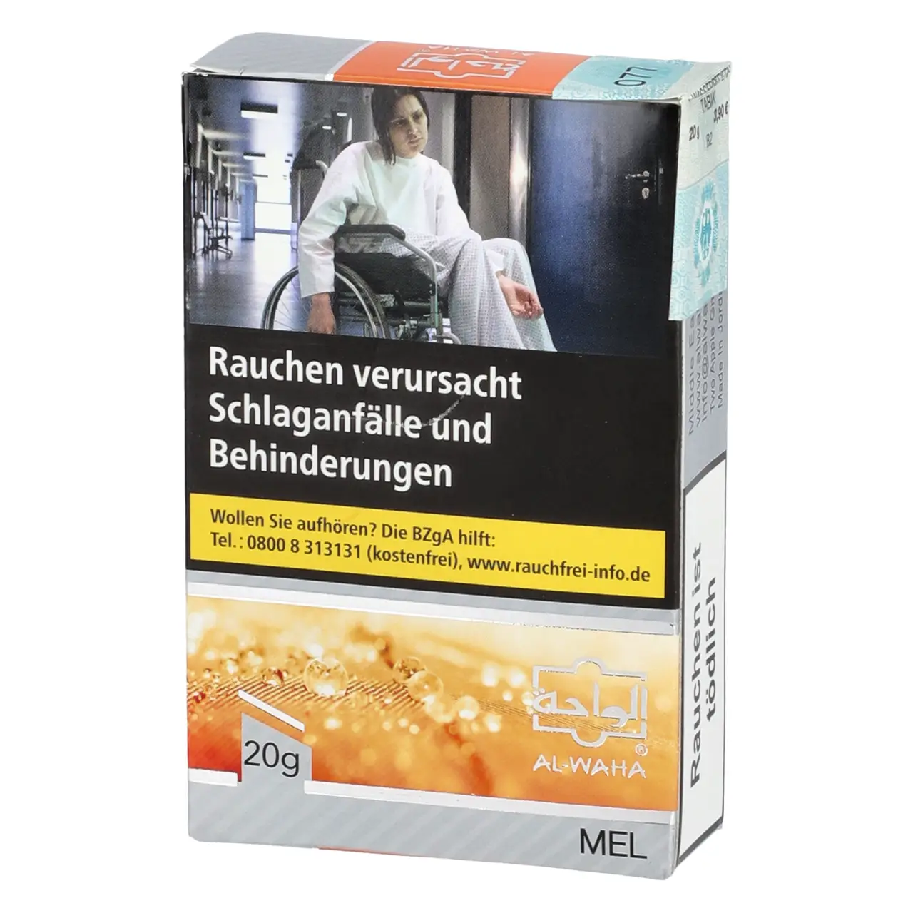 Al Waha Honigmelone (Mel) Shisha Tabak, 25g Al Waha Shisha Tabak Mel - Honigmelone